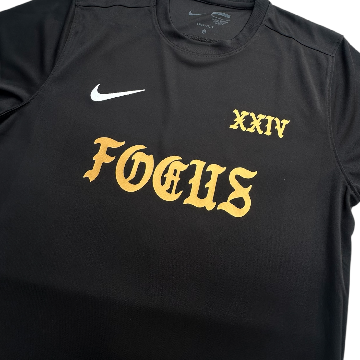Focus 24 Year Football Top - Black/Bronze