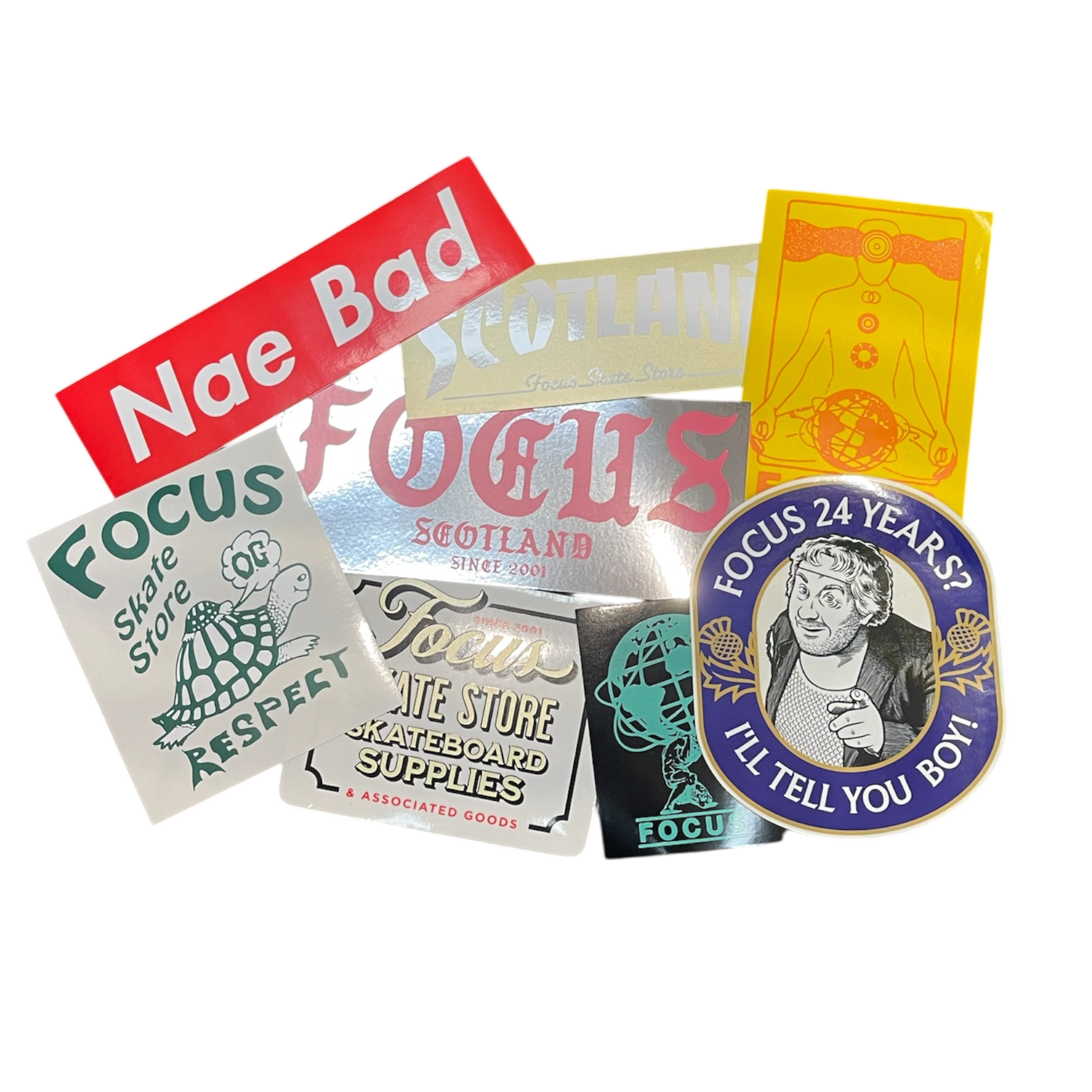 Focus Summer 2025 Screen Printed Sticker Pack x 8