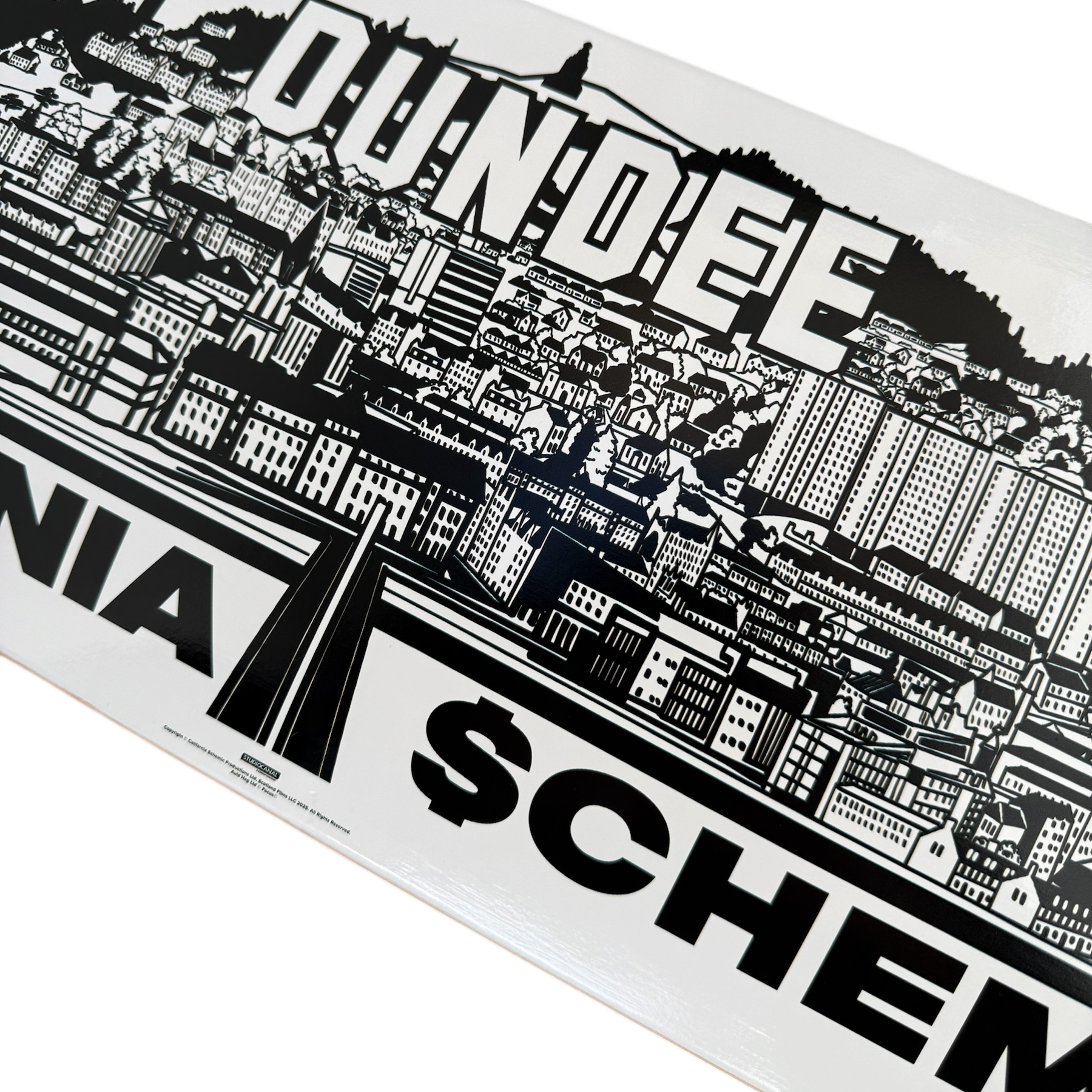 Focus x Auld Hag x California Schemin' Dundee Goes To Hollywood Skateboard Deck - Various Sizes Pre-Order