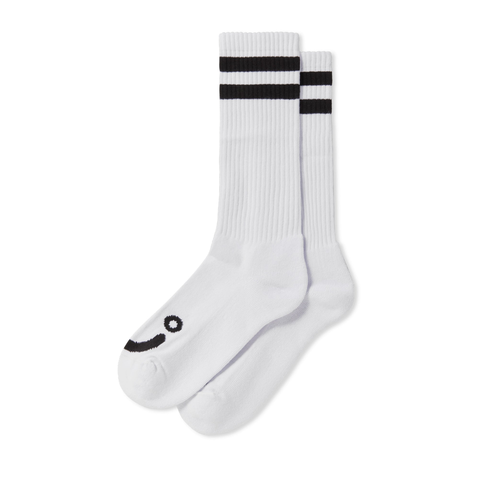 Polar Happy Sad Socks Long - White