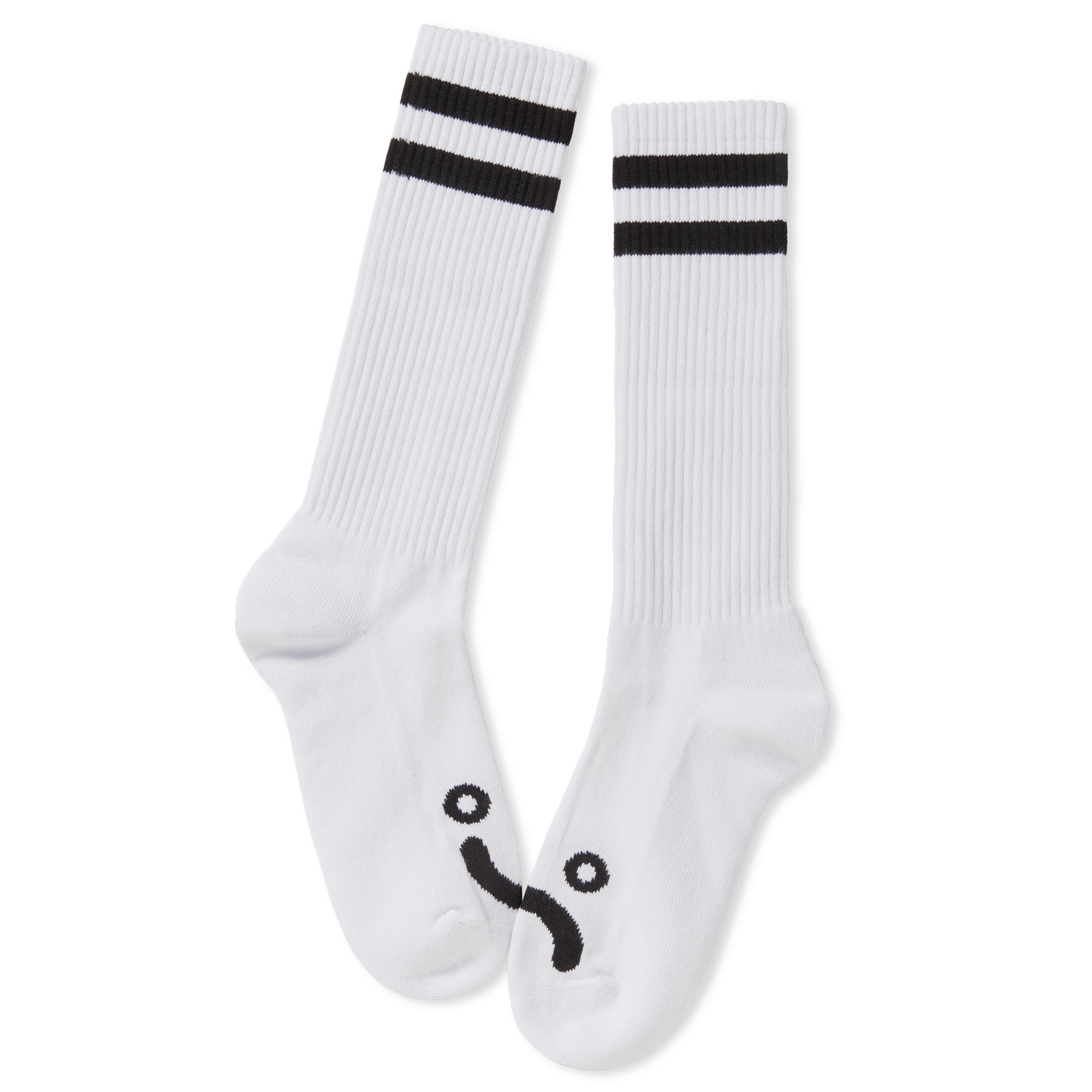 Polar Happy Sad Socks Long - White