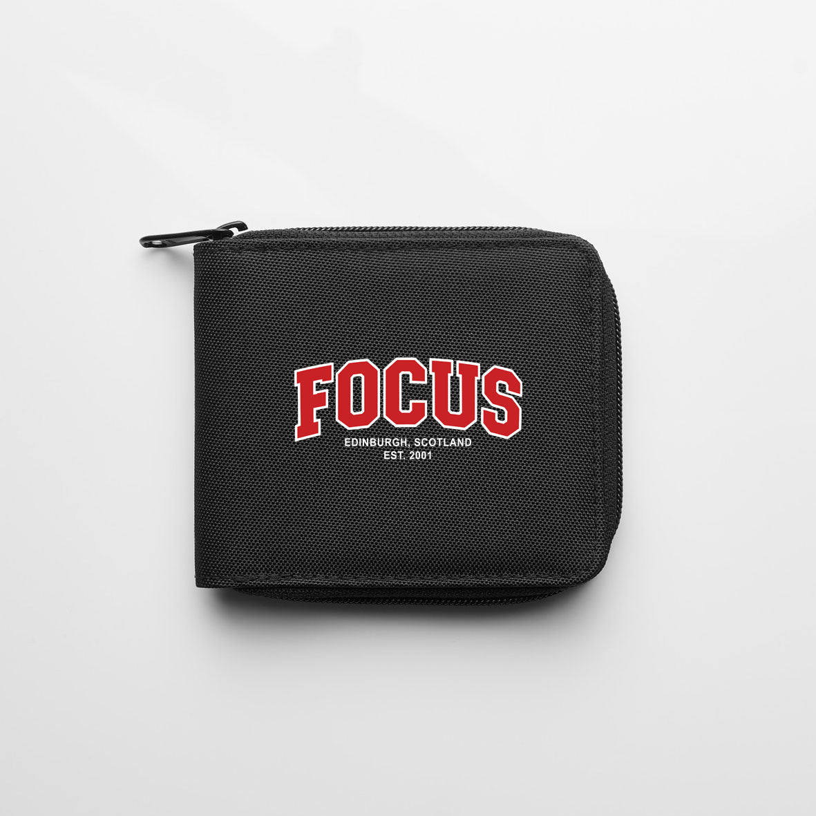 Focus College Zipped Wallet - Black/Red