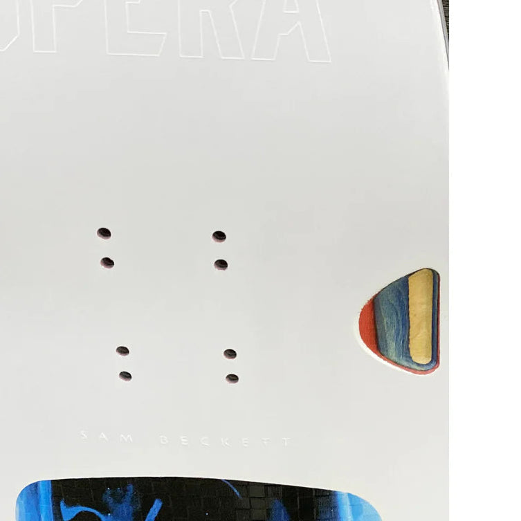 Opera Skateboards Sam Beckett Mask Drip EX7 Deck White - 8.75'