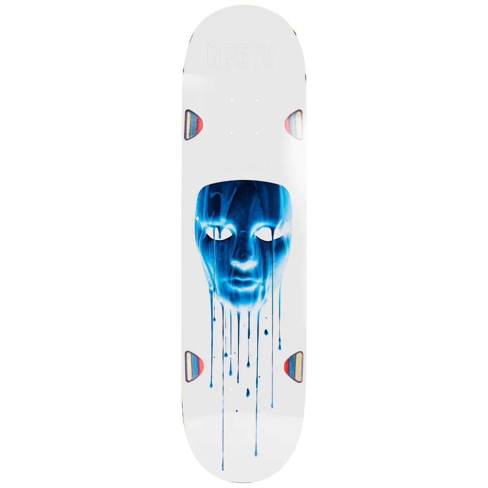 Opera Skateboards Sam Beckett Mask Drip EX7 Deck White - 8.75'