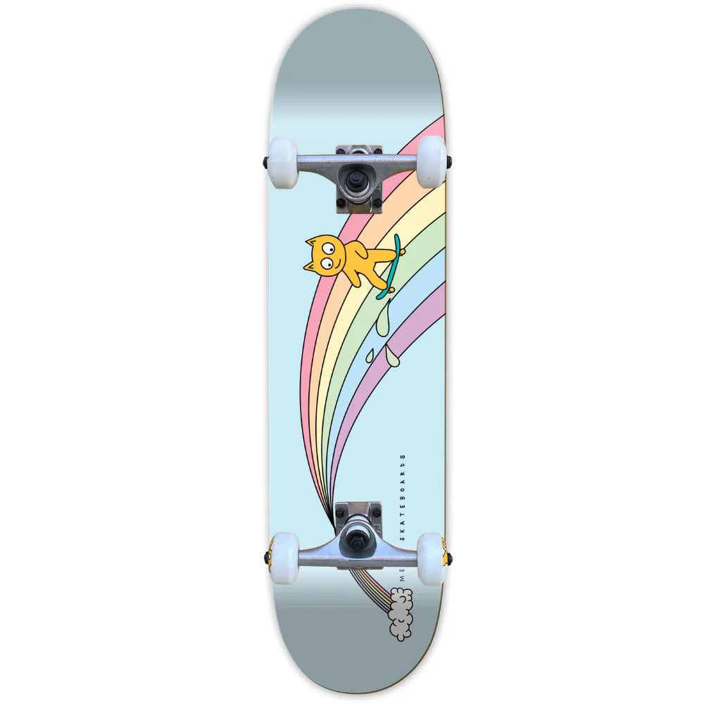 Meow Over The Rainbow Complete Skateboard Blue - 8"
