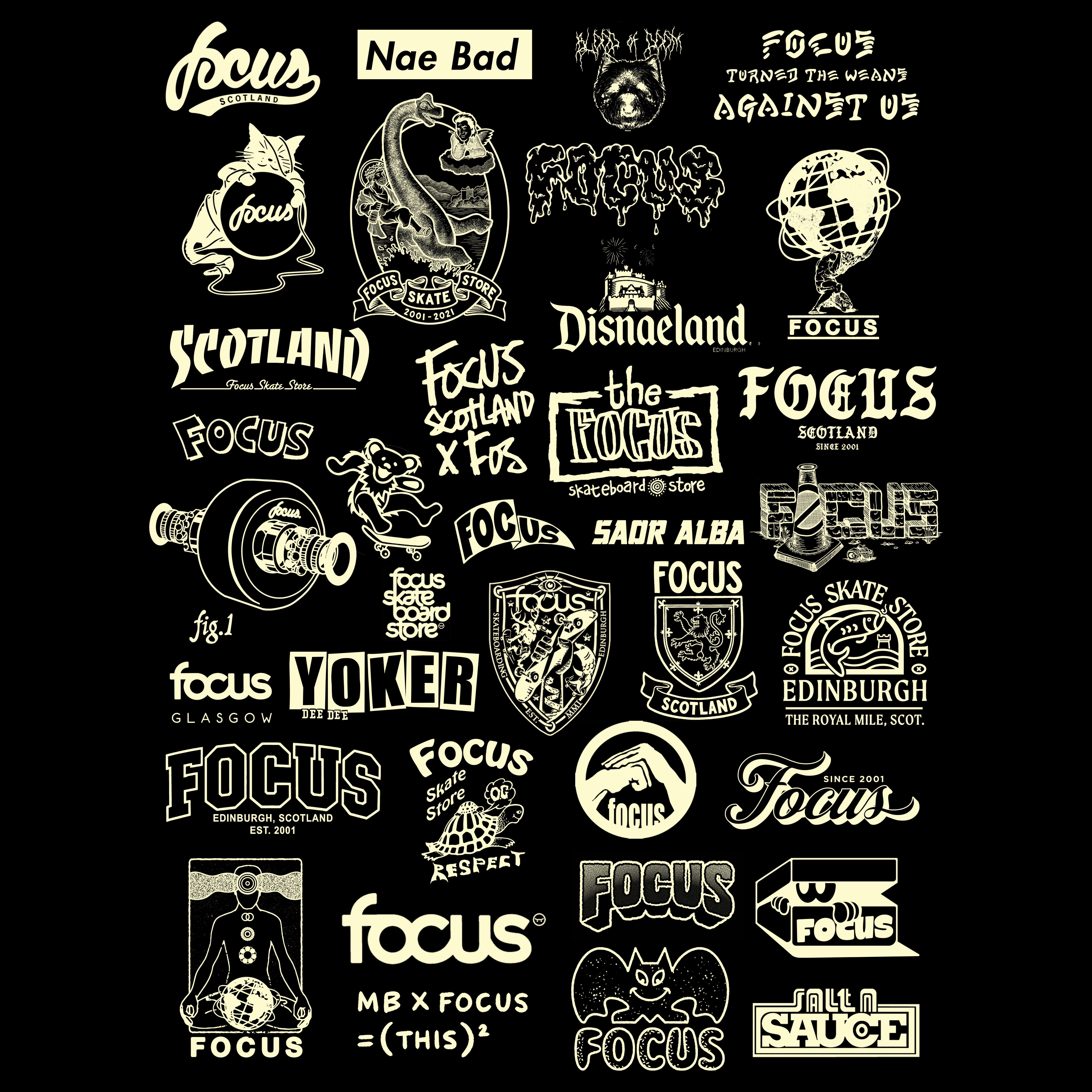 Focus Greatest Hits XXV T-shirt - Black/Cream