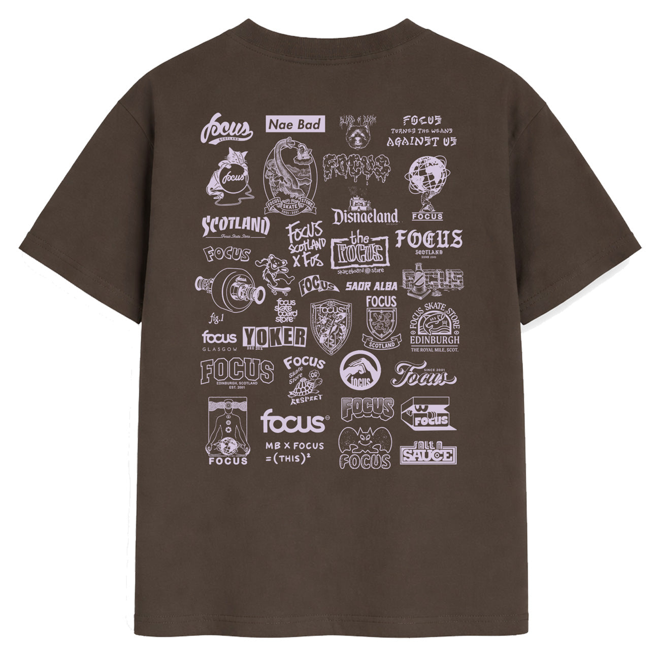 Focus Greatest Hits XXV T-shirt - Chocolate Brown/Light Pink