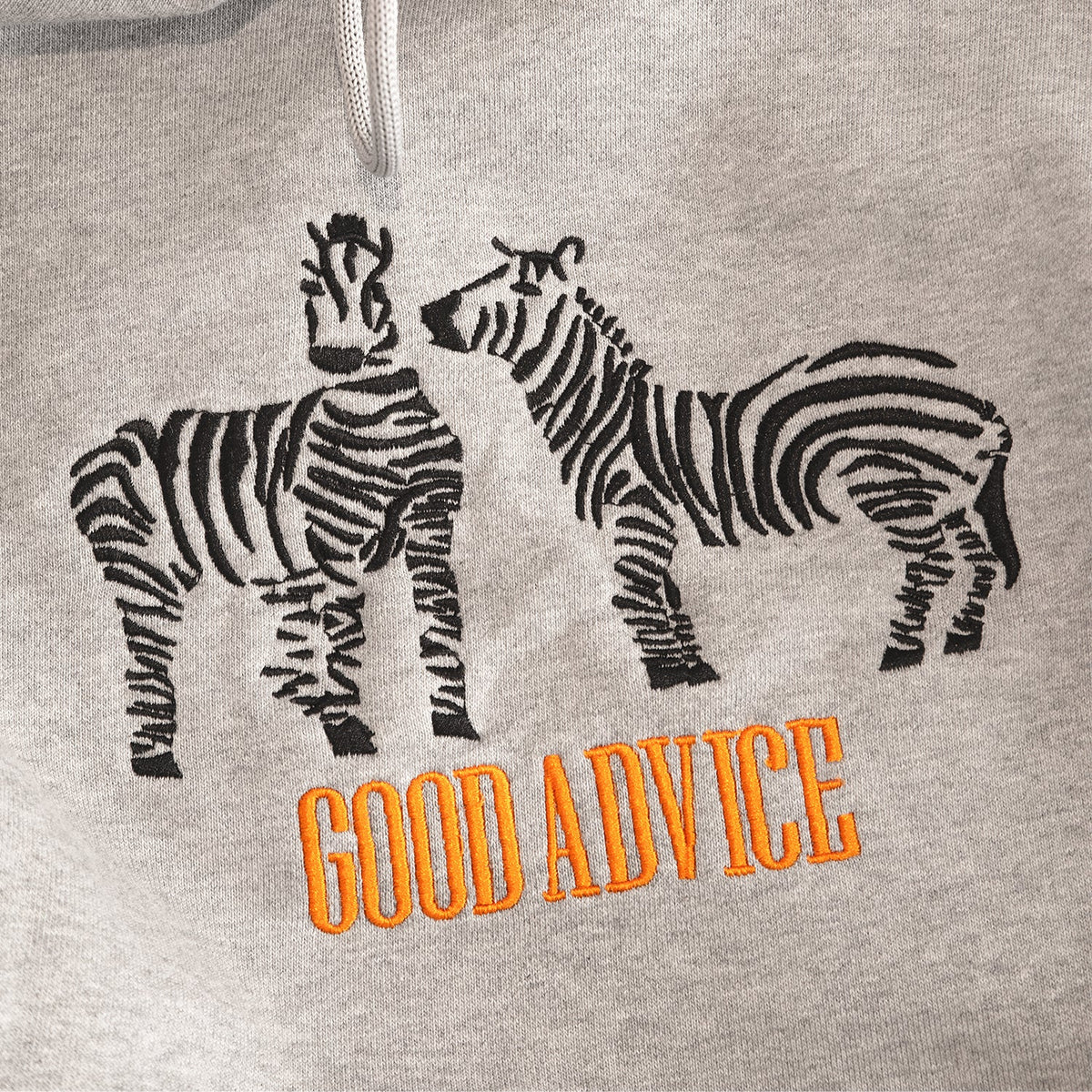 Good Advice Zebra Hoodie - Sports Grey