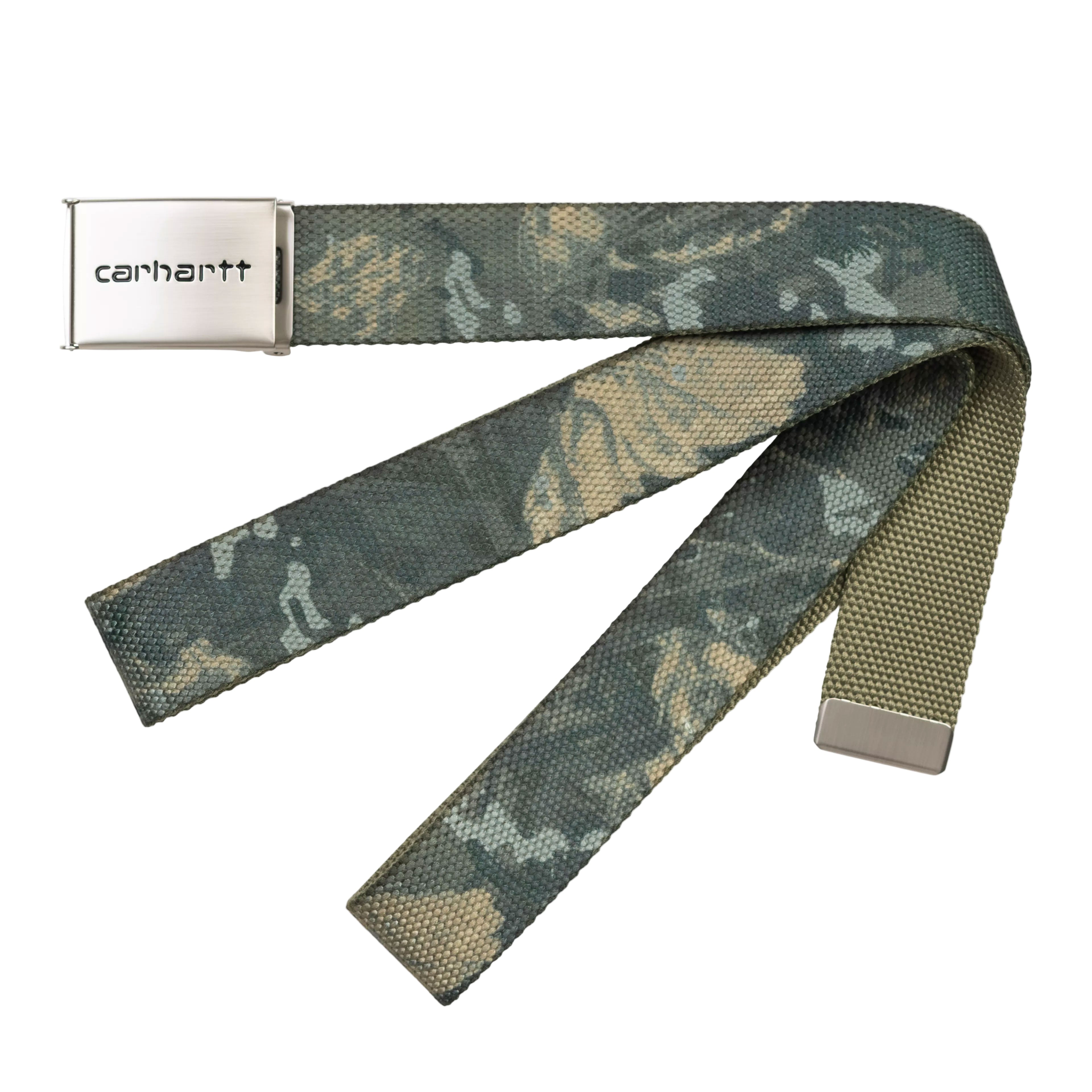 Carhartt Clip Belt Chrome - Camo Combi Green