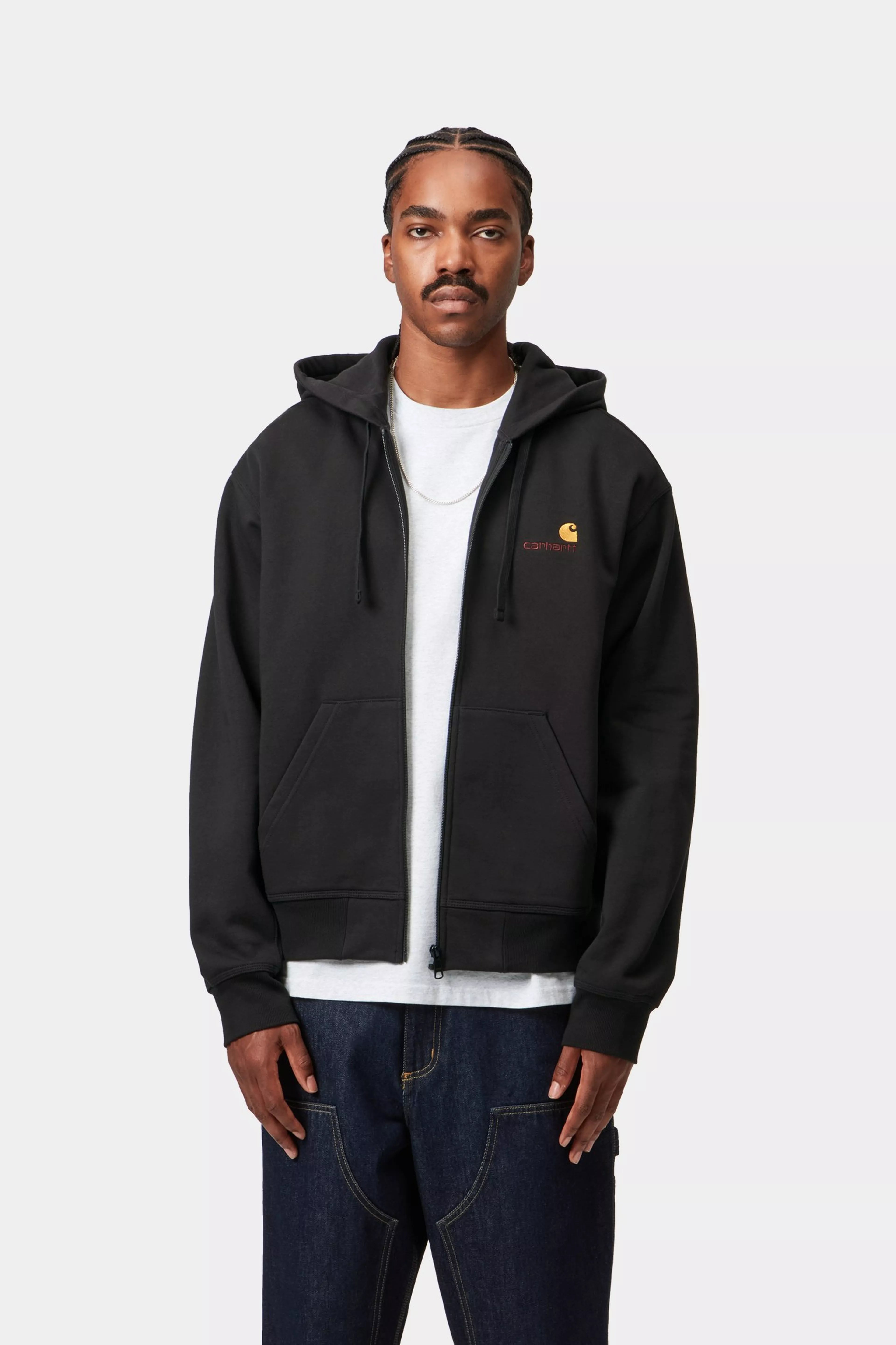 Carhartt WIP Hooded American Script Jacket - Black