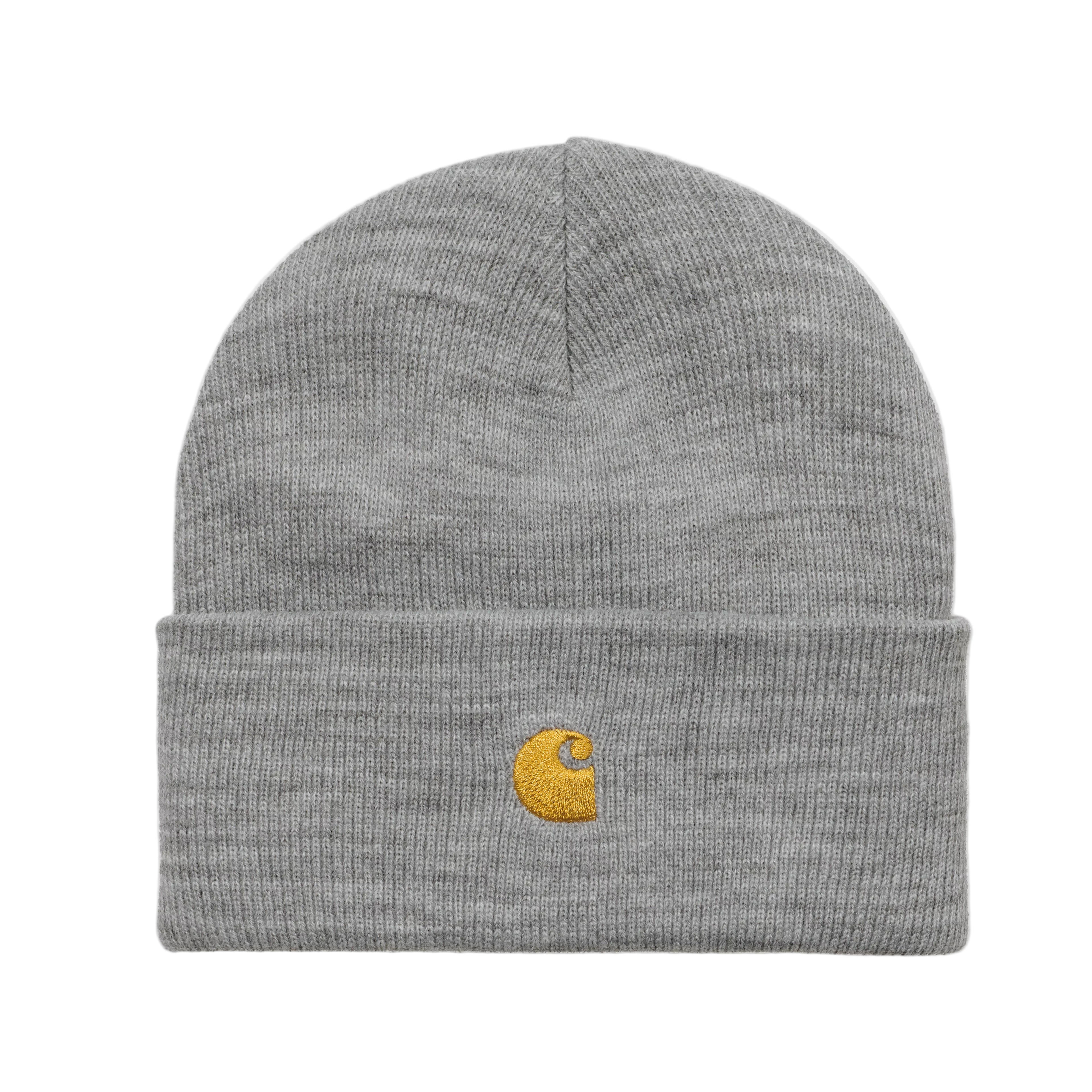 Carhartt WIP Chase Beanie - Grey Heather/Gold