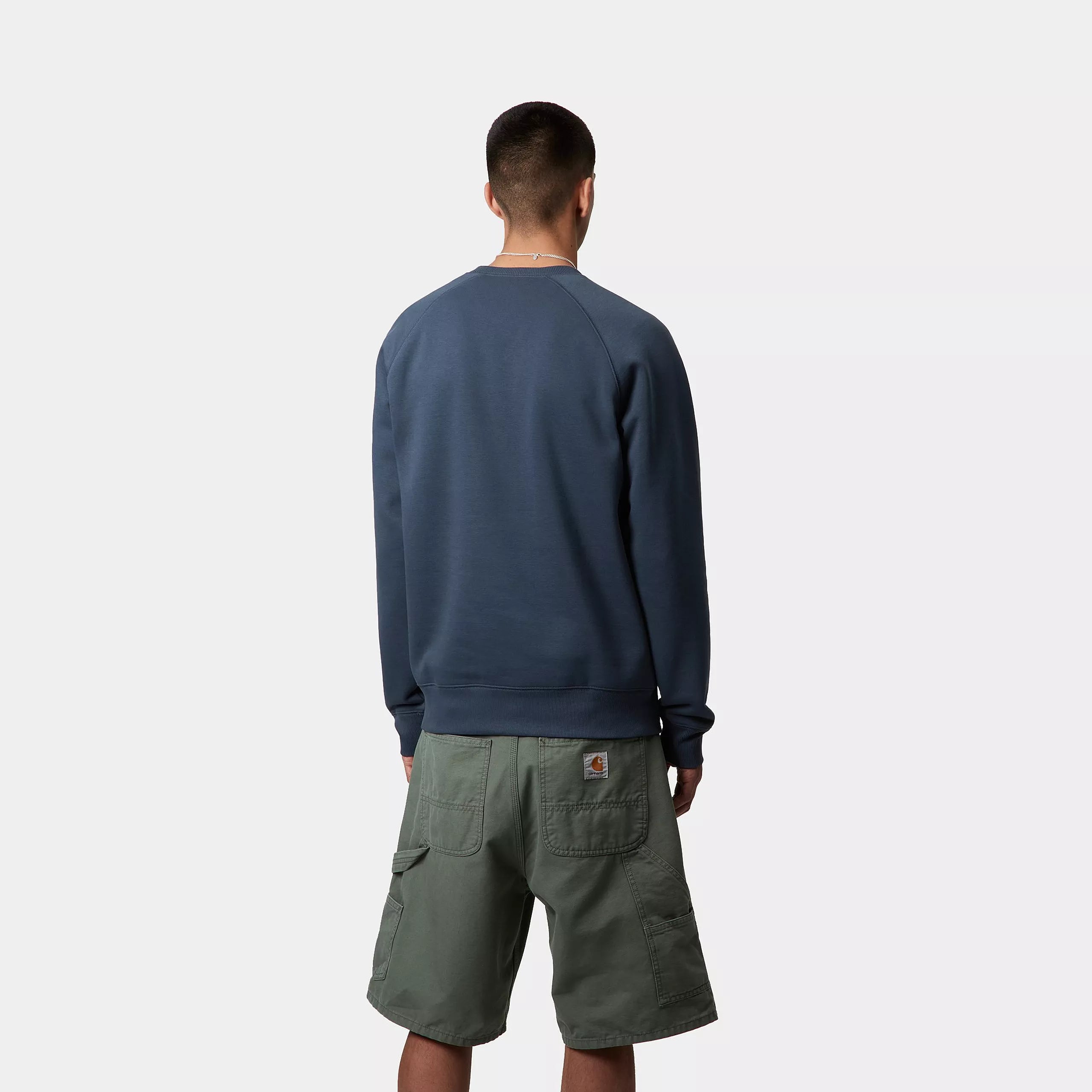 Carhartt WIP Chase Sweatshirt - Dusky Blue/Gold