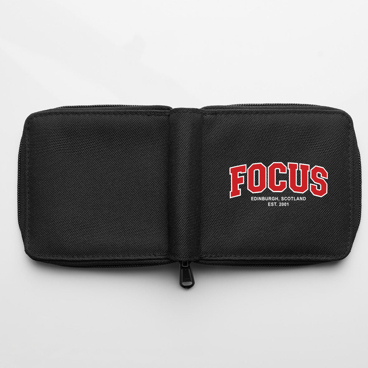 Focus College Zipped Wallet - Black/Red