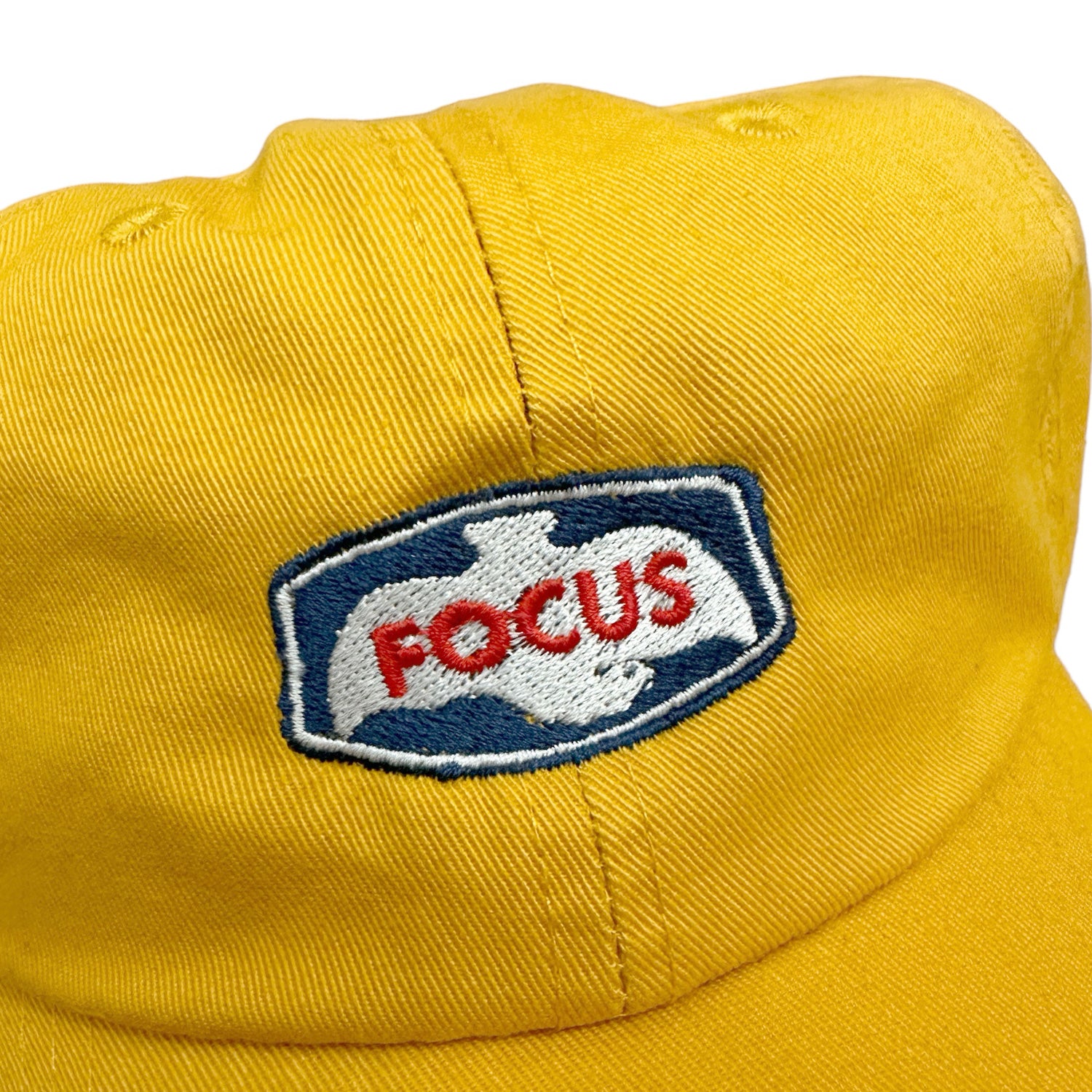 Canary yellow focus 6 panel cap with white, red and blue focus Birds Eye logo on front. Free uk shipping over £50