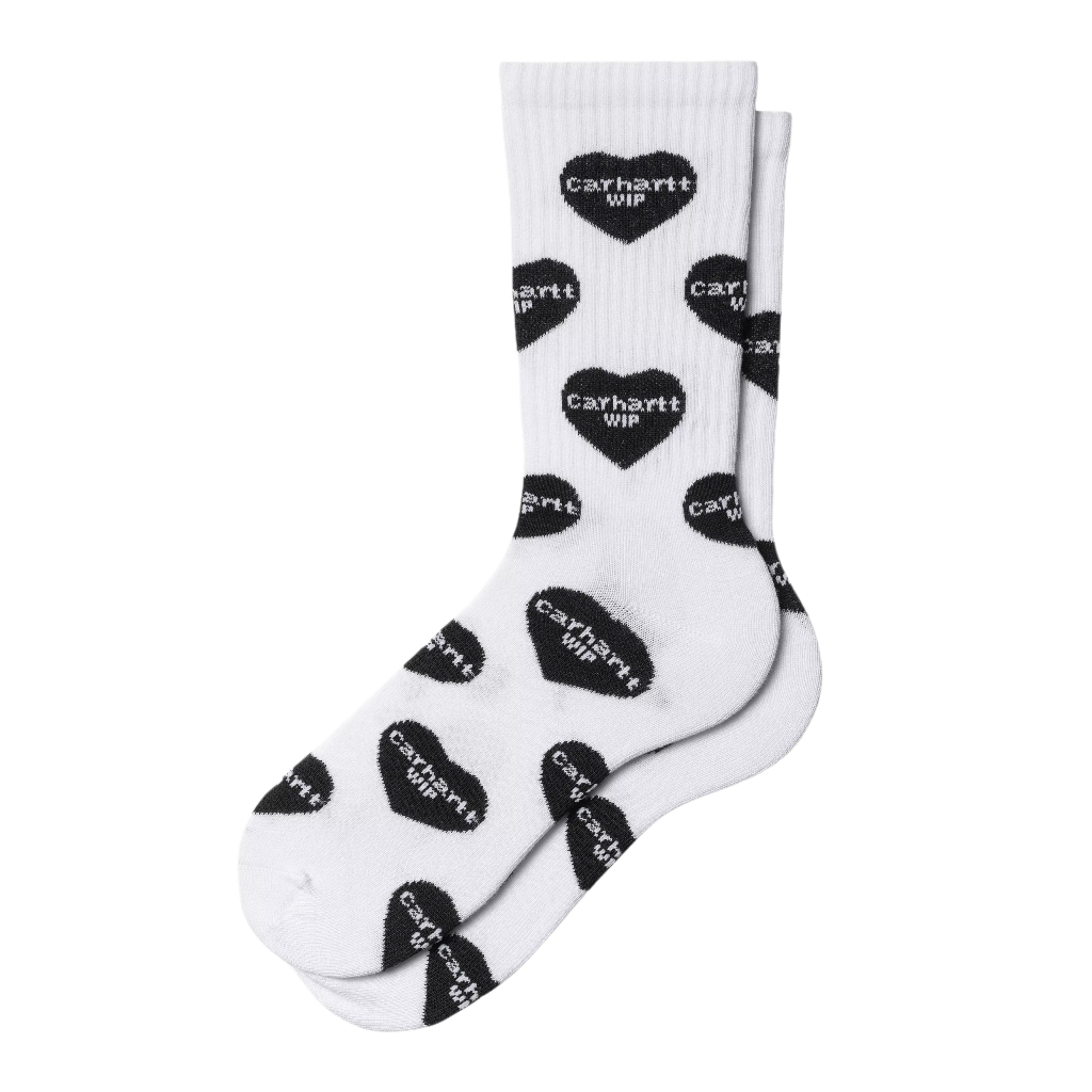 Carhartt WIP Heart Socks - Heart Logo Black/White