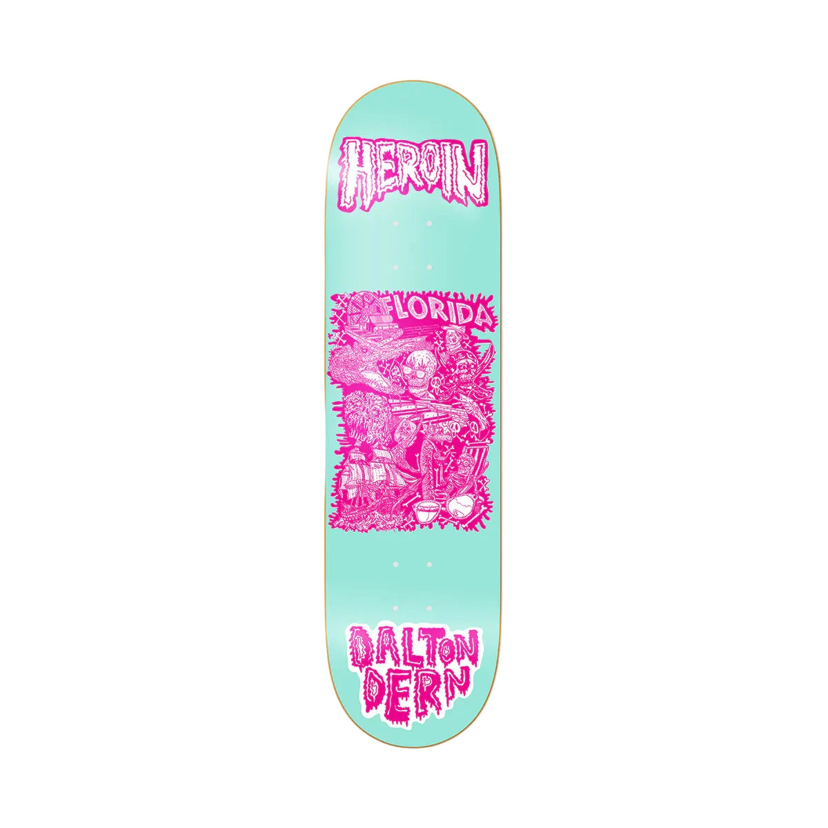 Heroin Skateboards Dalton Dern Allegory of Fear Deck - 8.5"