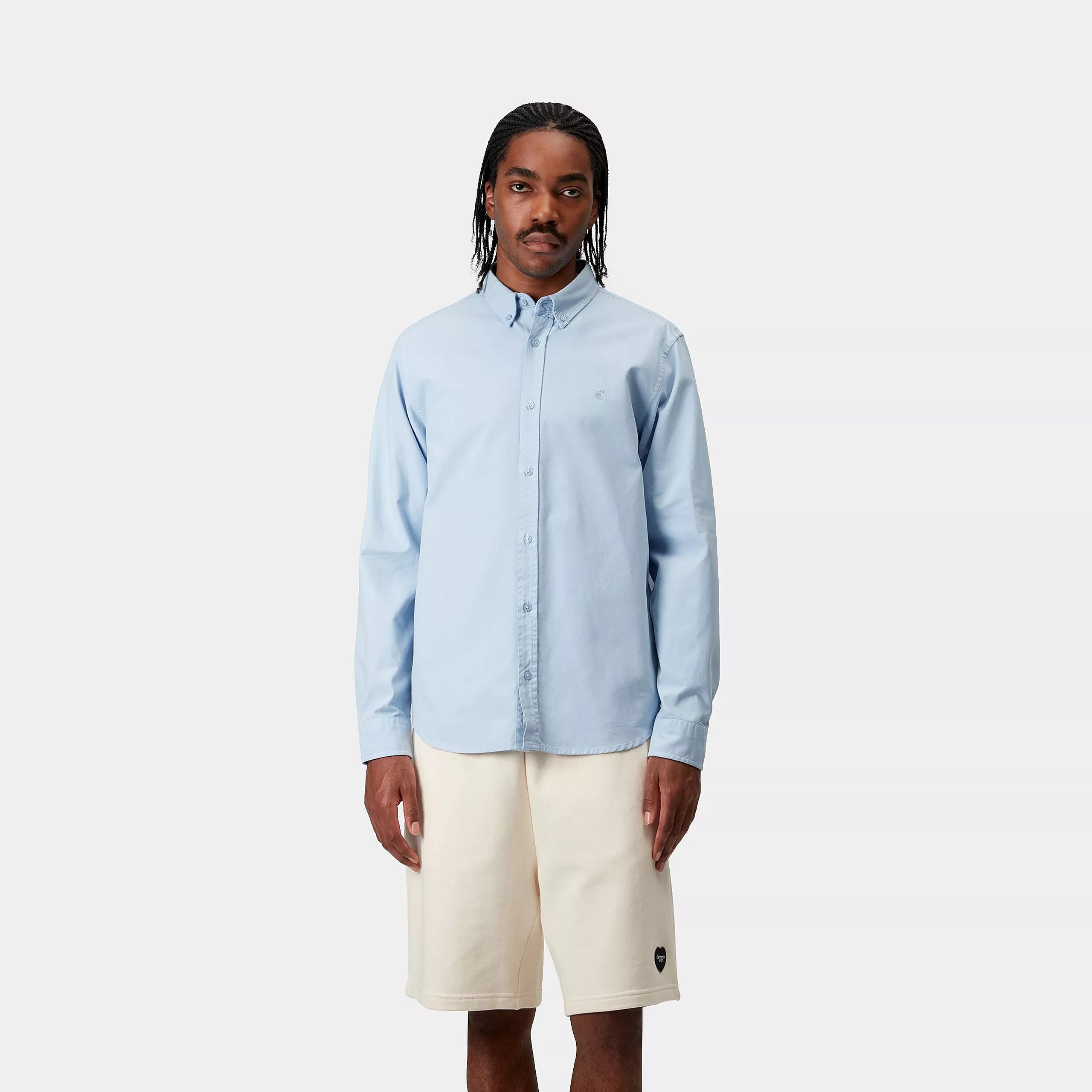 Carhartt WIP Bolton Shirt - Air Sky Garment Dyed