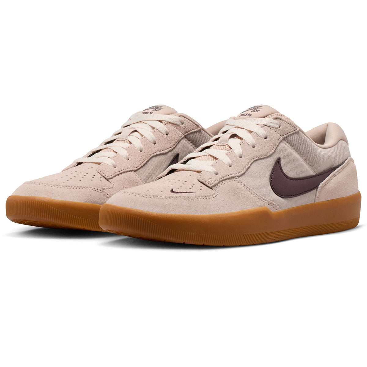Nike SB Force 58 Shoes - Cream II/Burgundy Crush