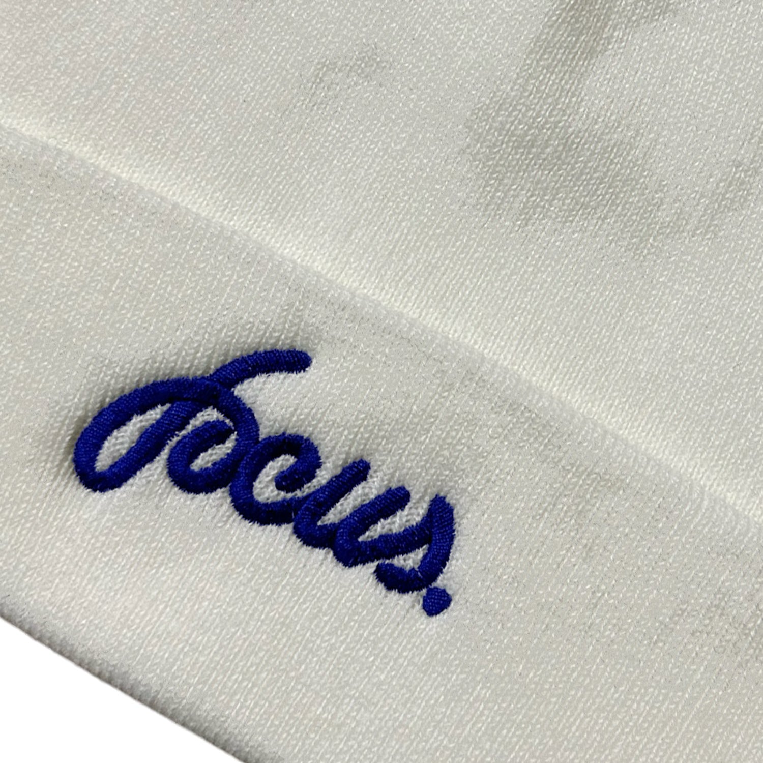 Focus Script Logo Beanie - White