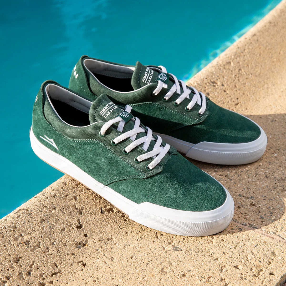 Lakai Wilkins Shoes - Green Suede