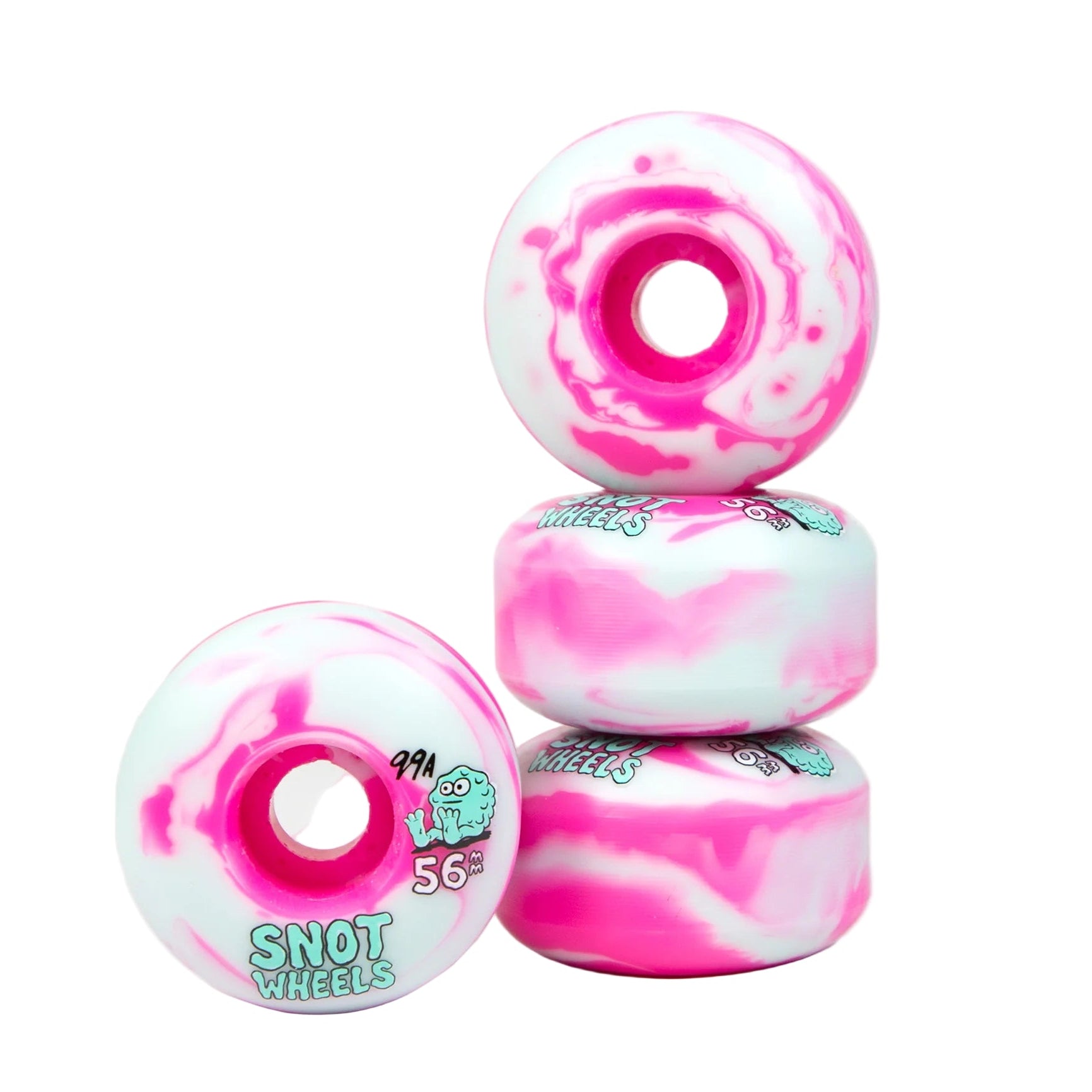 Snot Wheels Swirls Pink/Teal 99a - 56mm