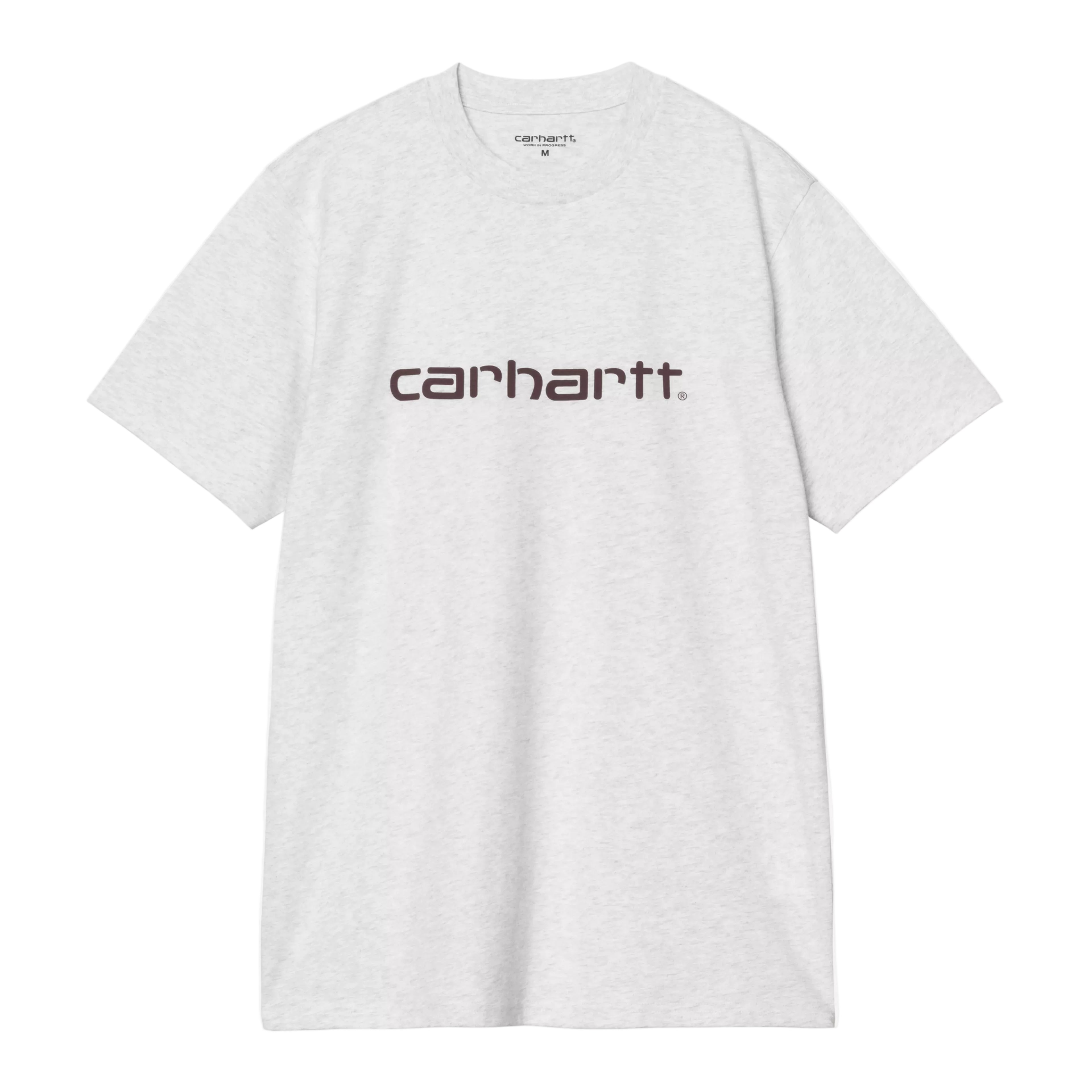 Carhartt WIP Script Short Sleeve T-shirt - Ash Heather/Rondo