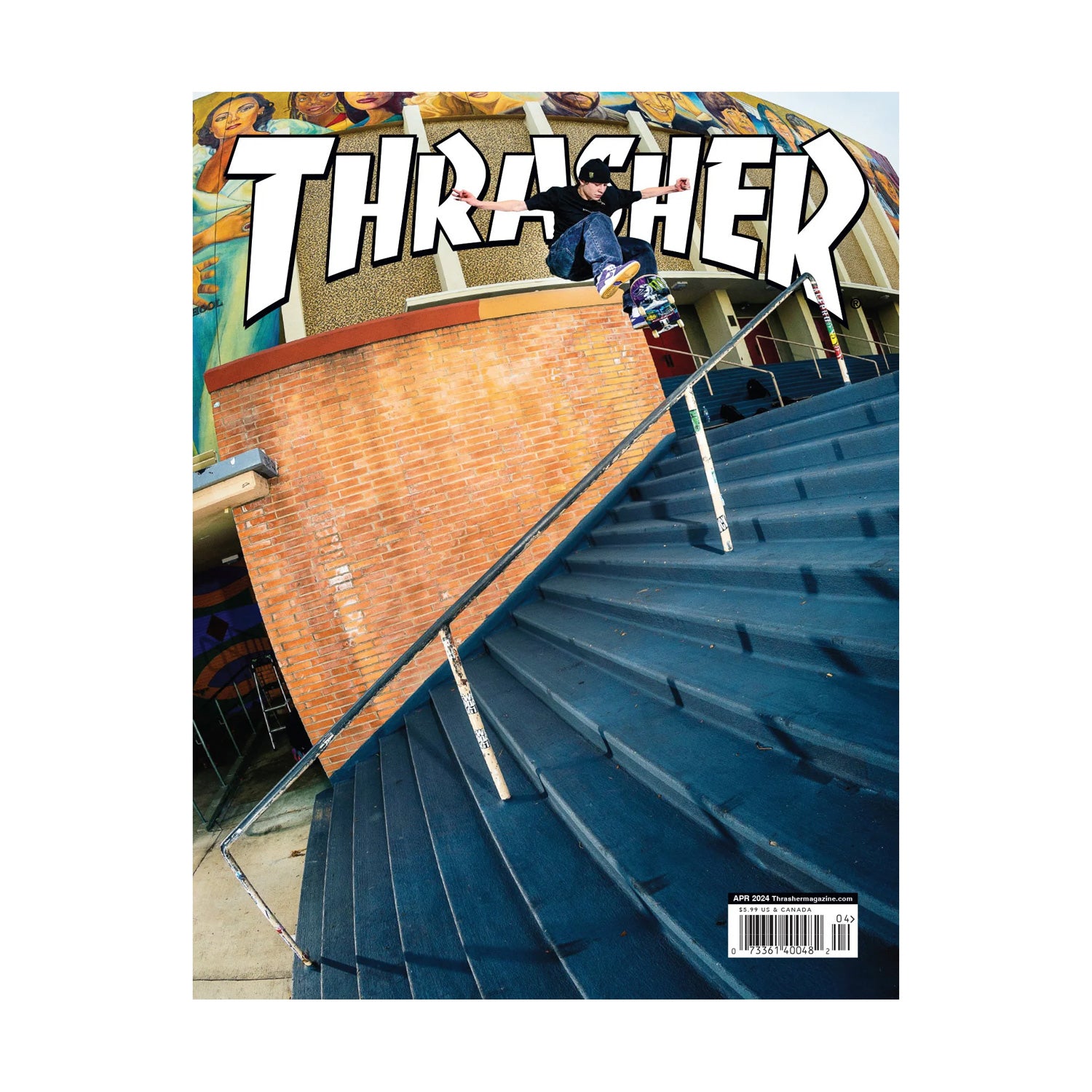 Thrasher skateboard magazine April 2024. Free uk shipping over £50