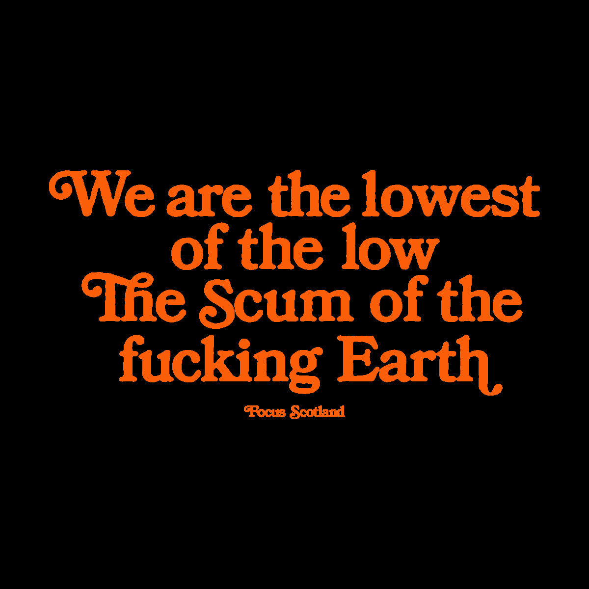 Focus Scum Of The Earth Tote Bag - Black/Natural