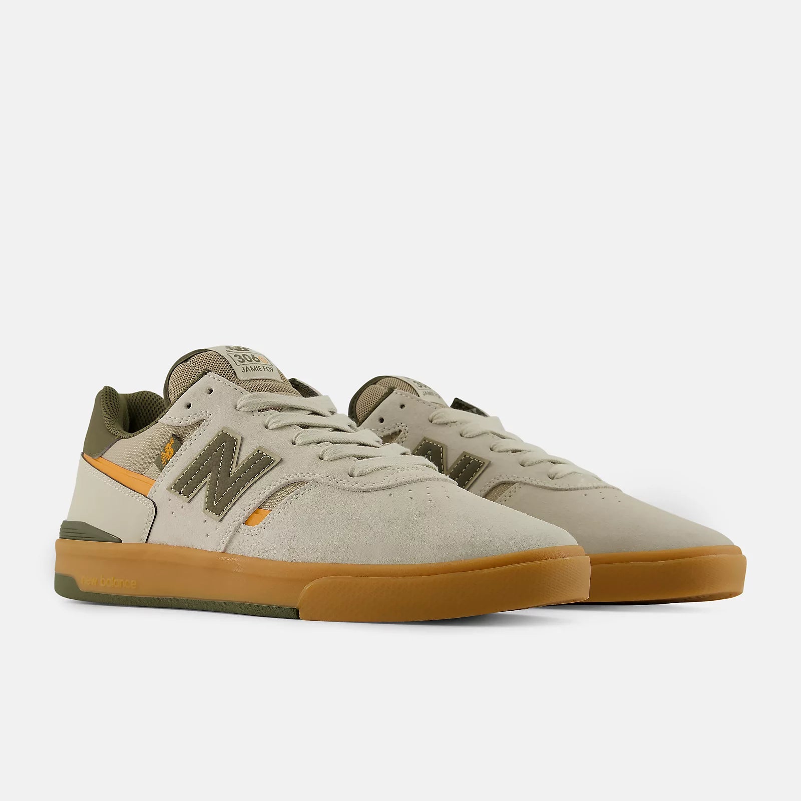 New Balance Numeric Jamie Foy NM306 Cupsole Shoes - Timberwolf/Dark Moss