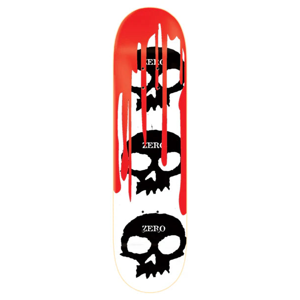 Zero 3 Skull Blood Deck - 8.125" White/Black/Red