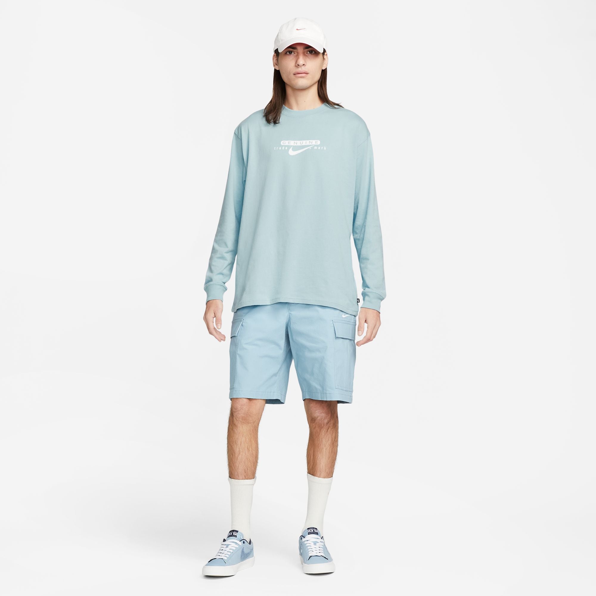 Nike SB Trademark Long Sleeve T-shirt - Ocean Bliss