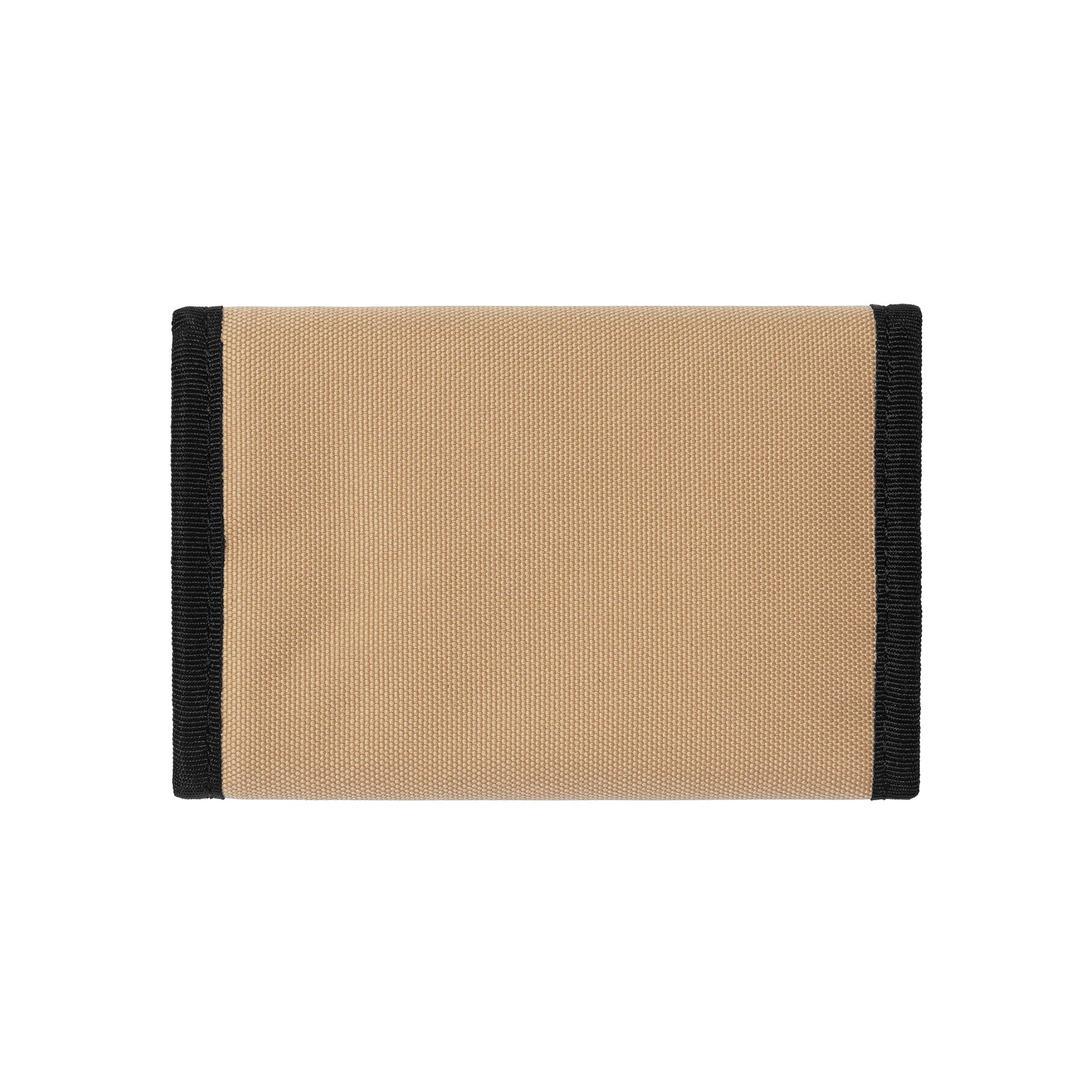 Beige and black carhartt wallet with woven logo. Free UK shipping on orders over £50.