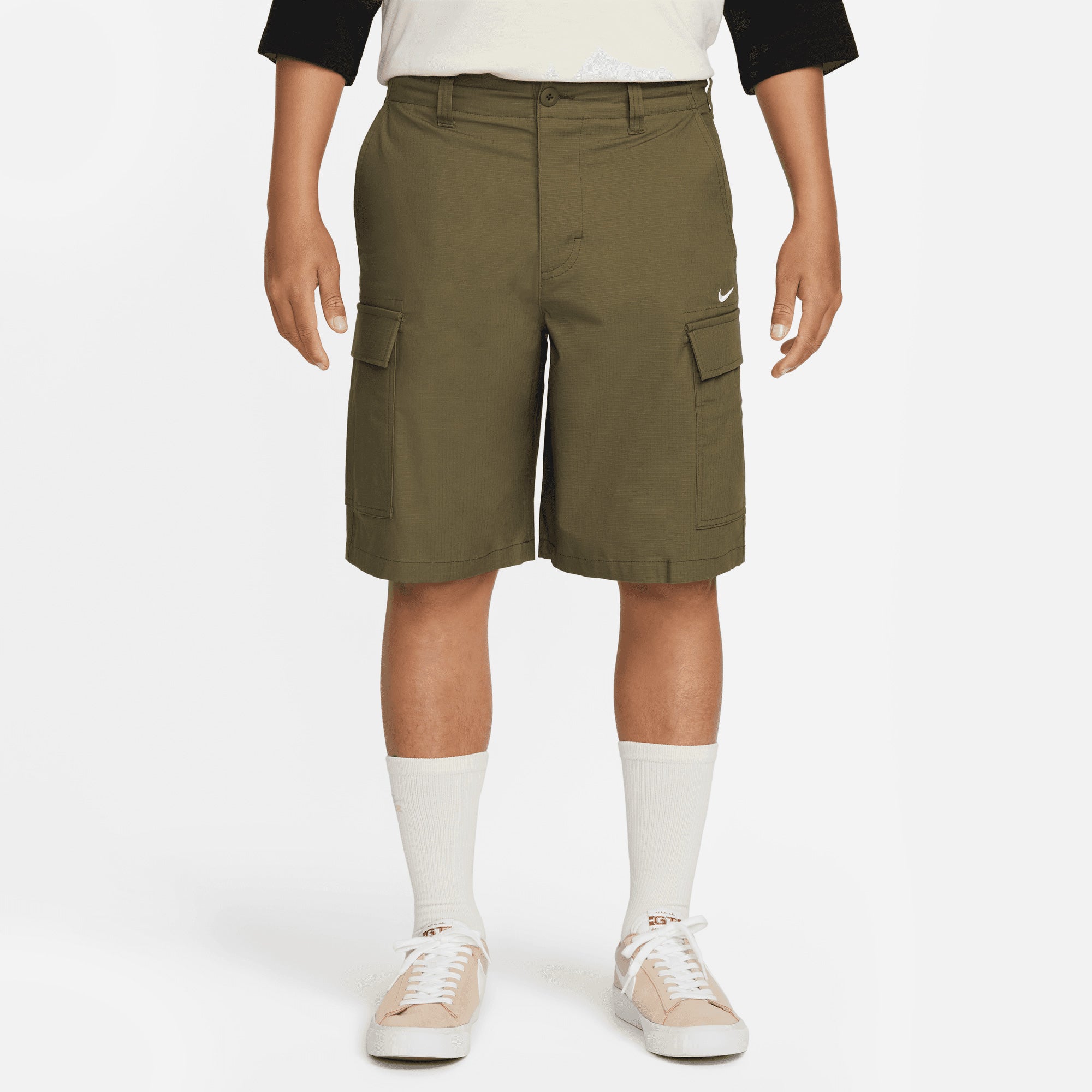 Nike SB Cargo Ripstop Shorts - Medium Olive/White