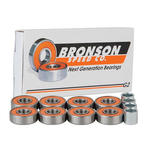 set of 8 g2 bronson skateboard bearings