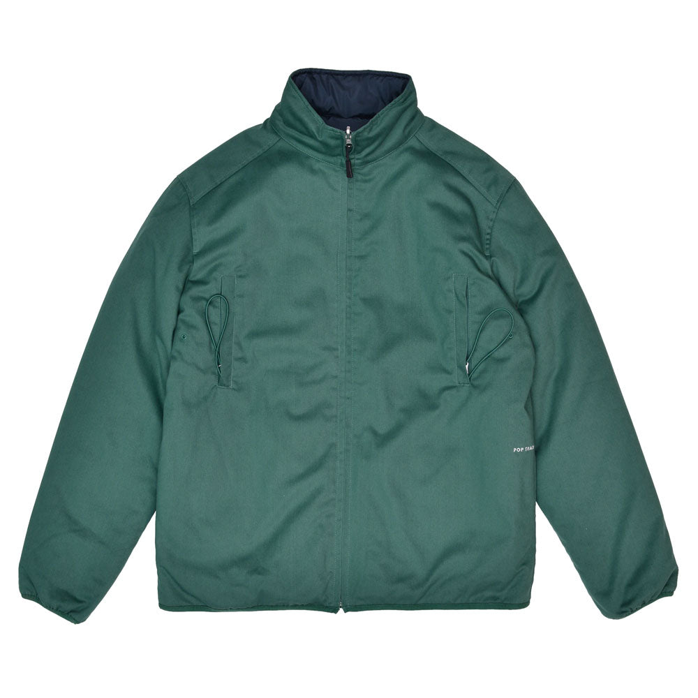 POP Trading Company Plada Reversible Padded Jacket - Bistro Green/Navy