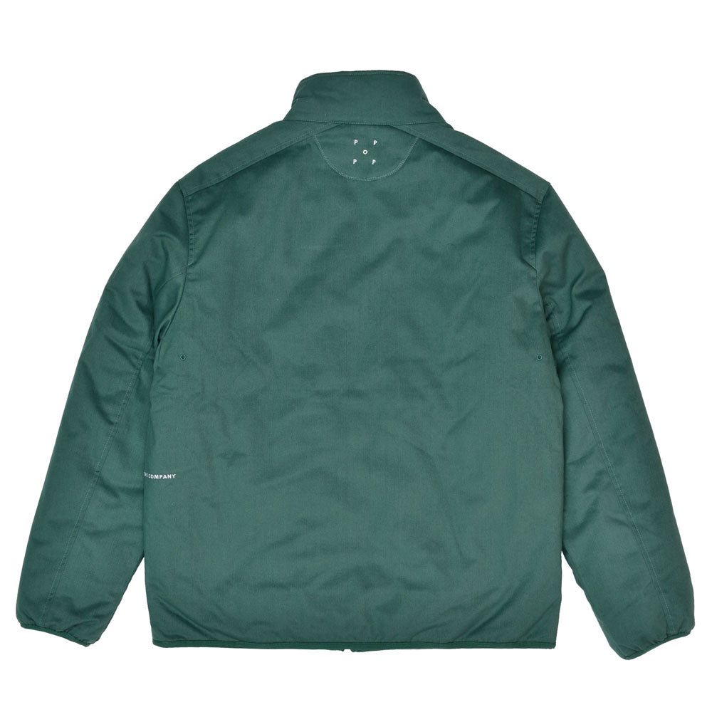 POP Trading Company Plada Reversible Padded Jacket - Bistro Green/Navy