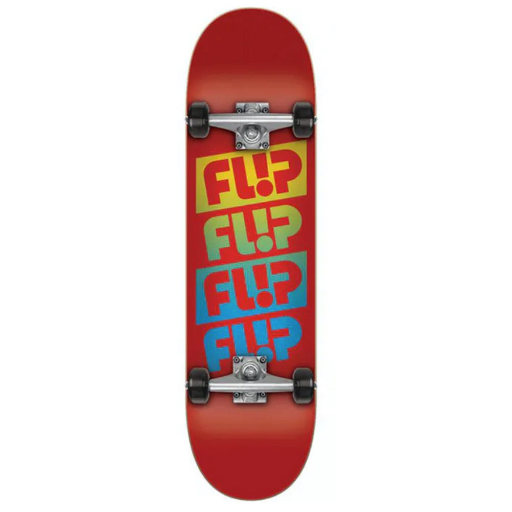 Flip Team Quattro Red Complete Skateboard - 7.88"