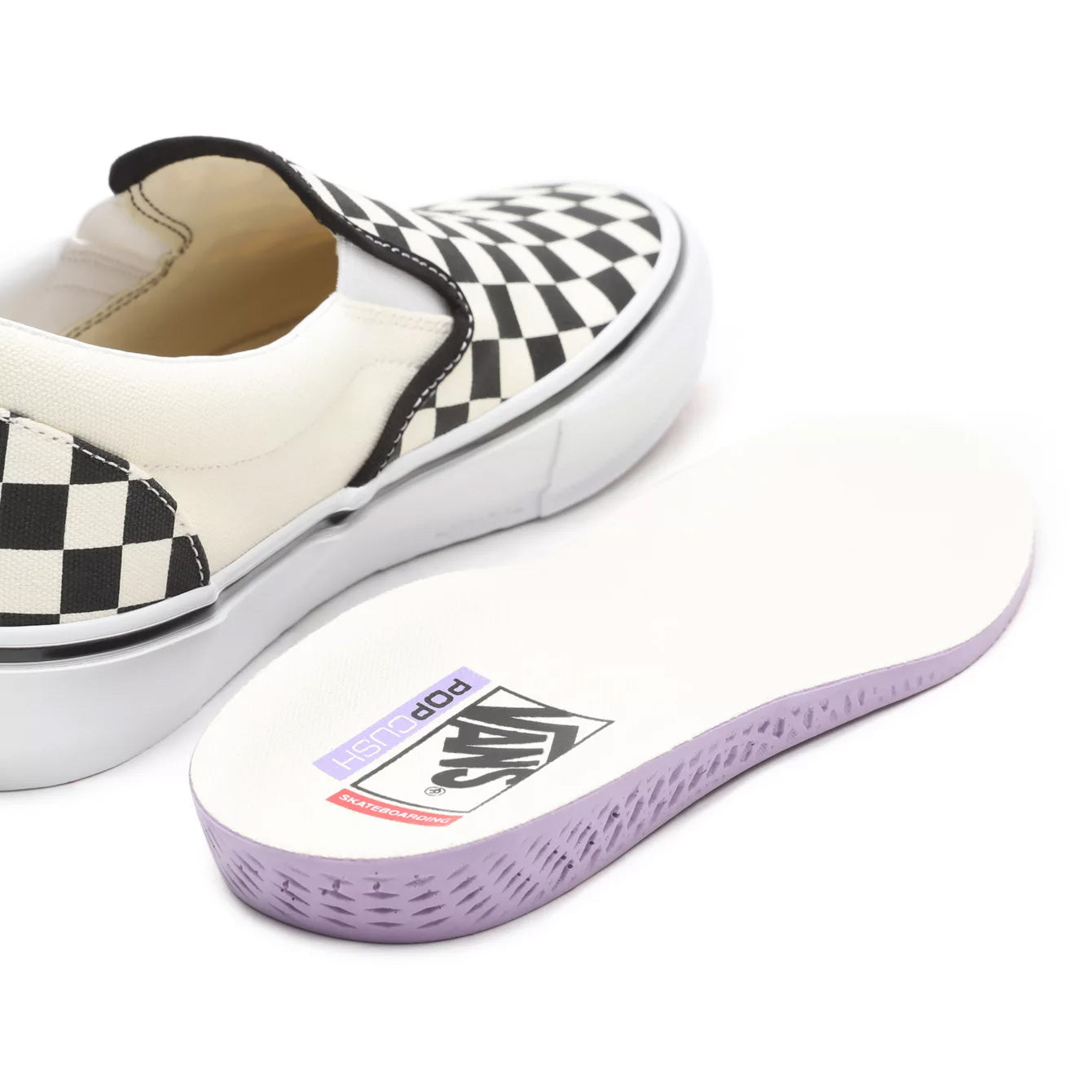 Vans Skate Slip On Shoes - Black/White Checkerboard