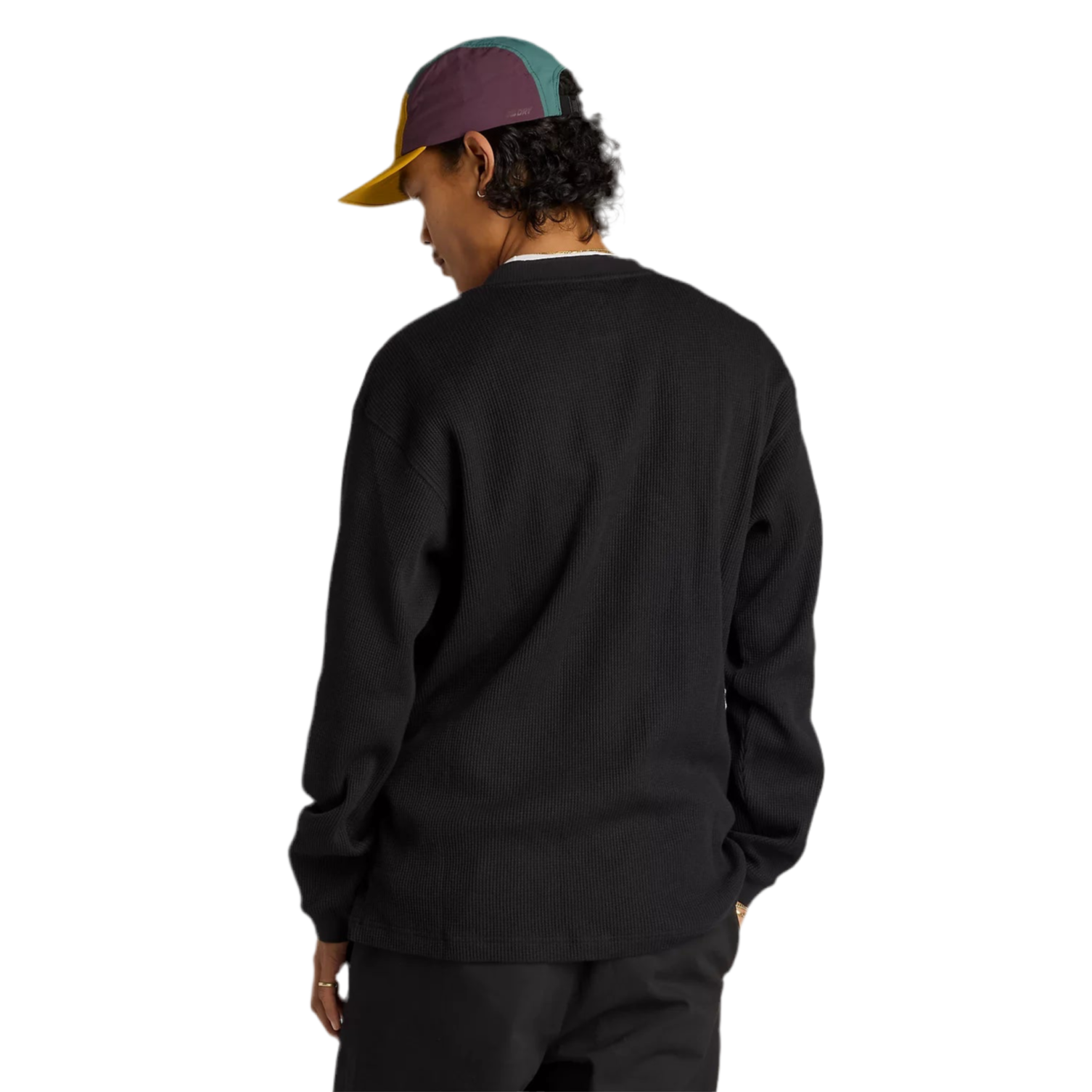 New Balance Numeric Longsleeve Waffle Henley Knit - Black