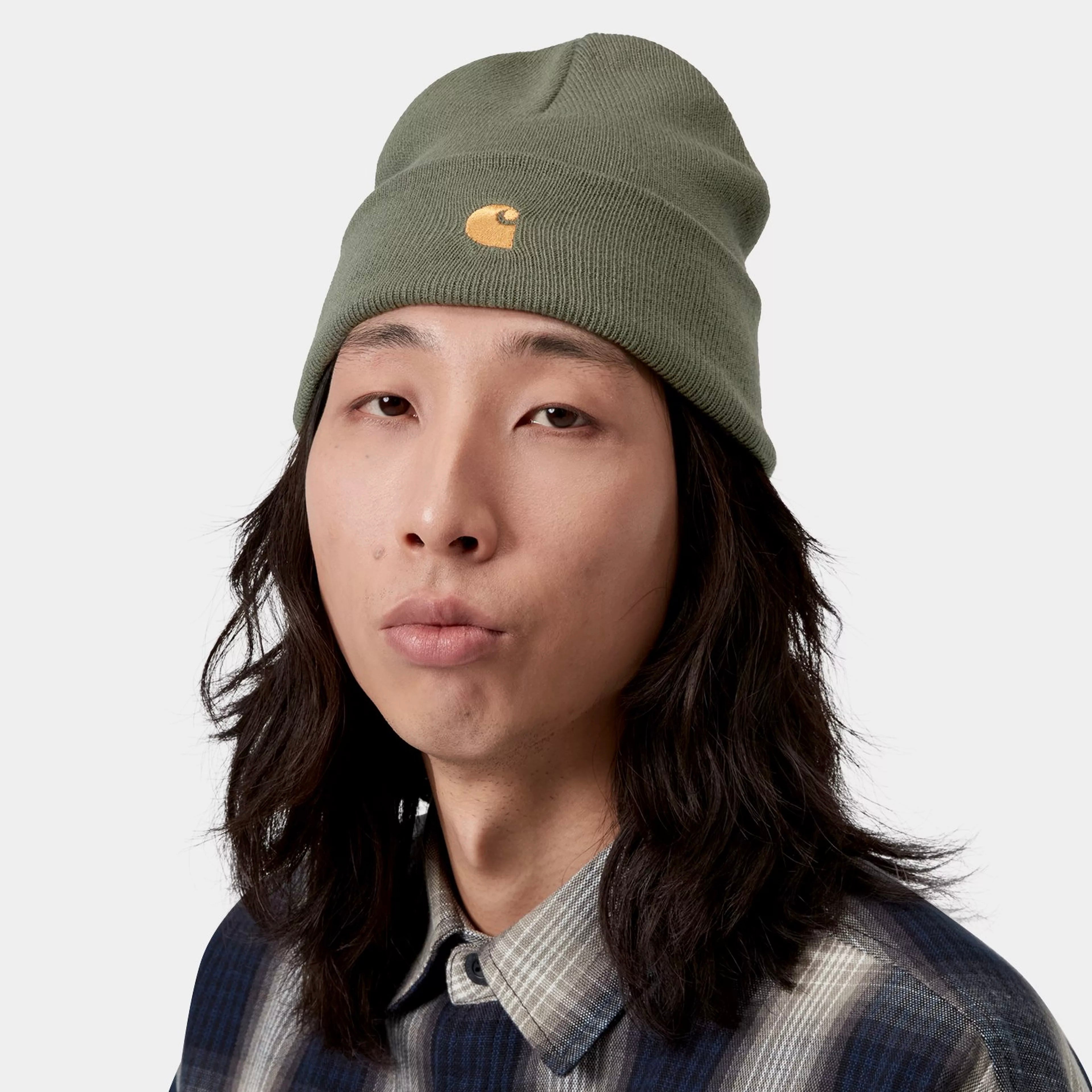 Carhartt WIP Chase Beanie - Leaf/Gold