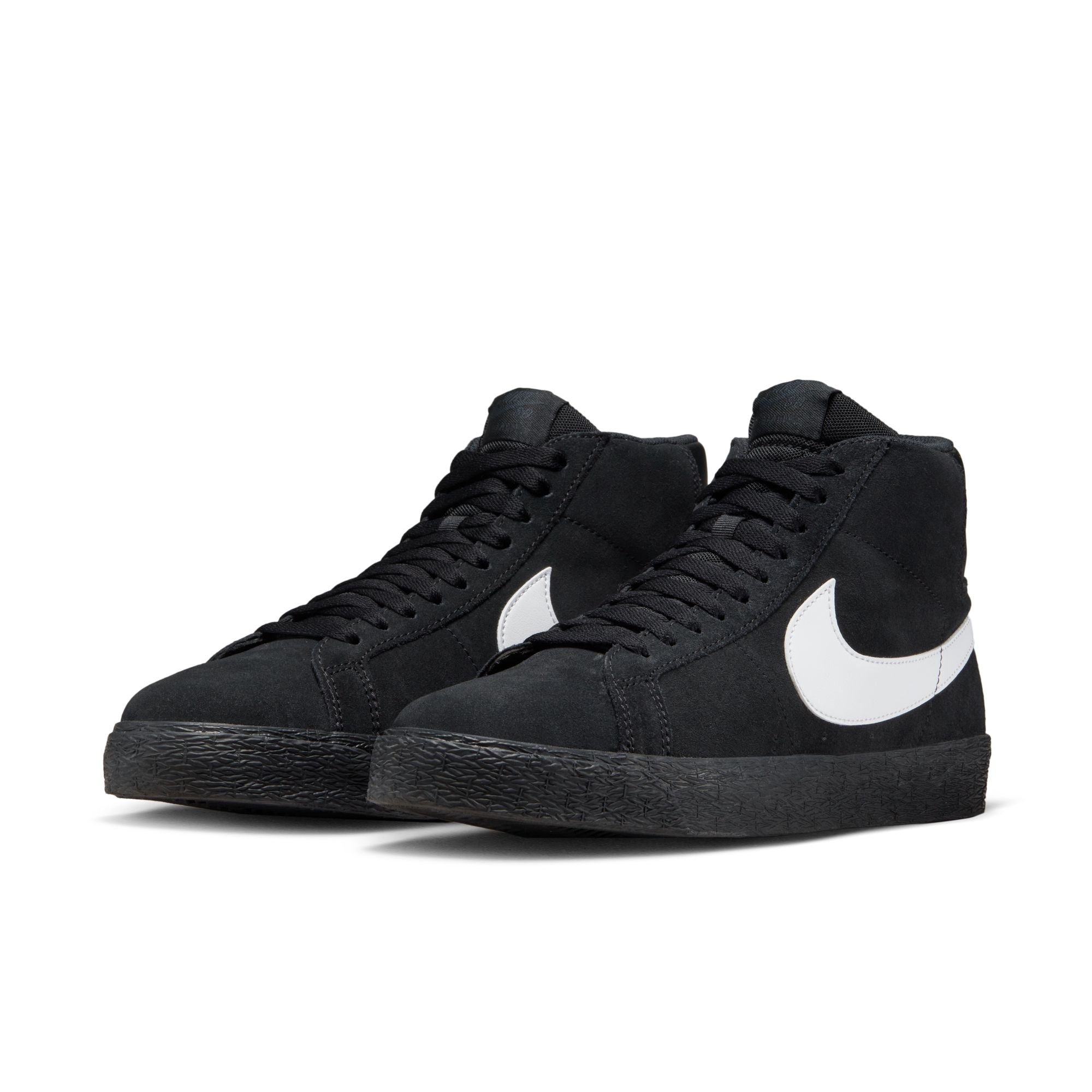 Nike SB Zoom Blazer Mid Shoes - Black/White-Black