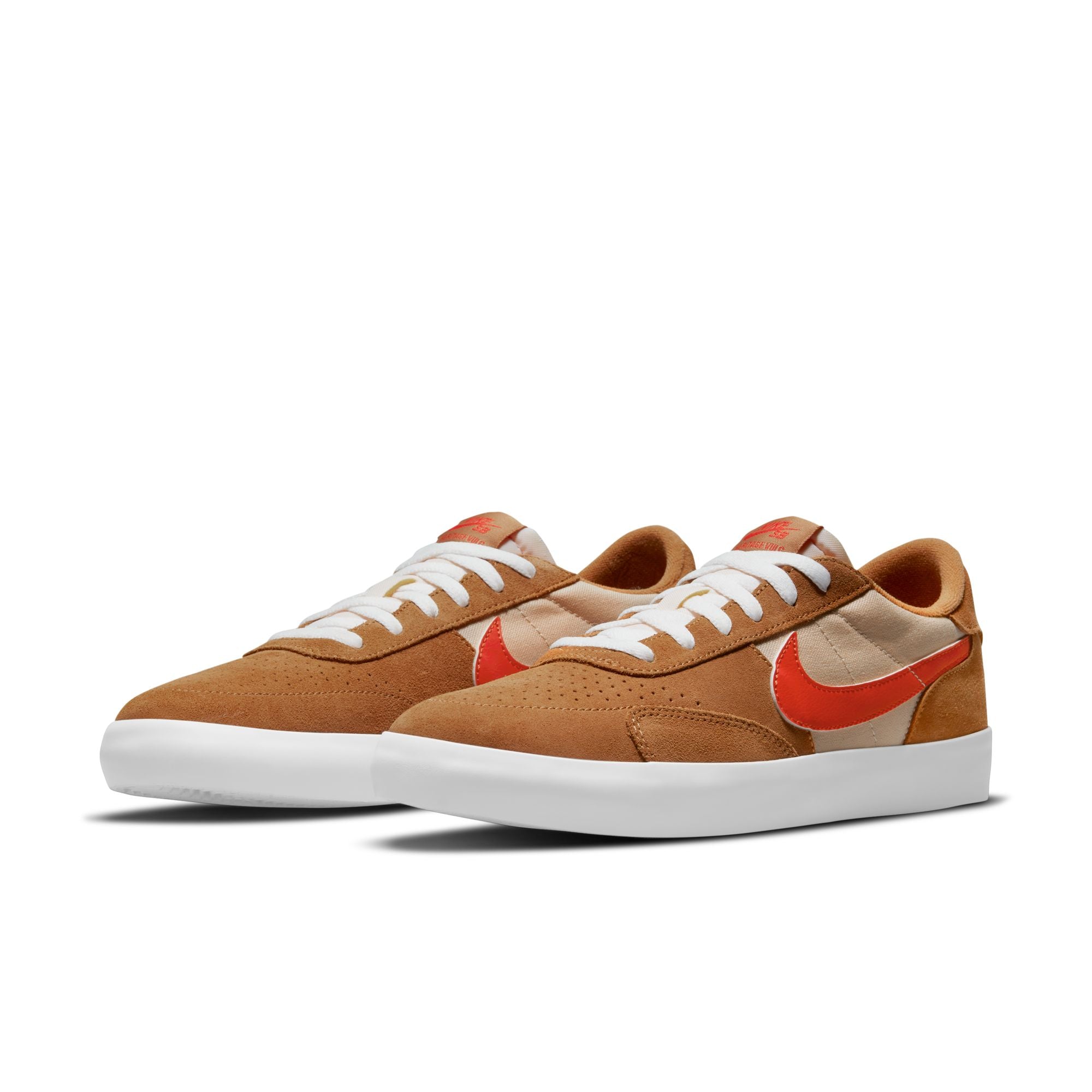 Nike SB Heritage Vulc Shoes - Flax/College Orange-Oatmeal-White