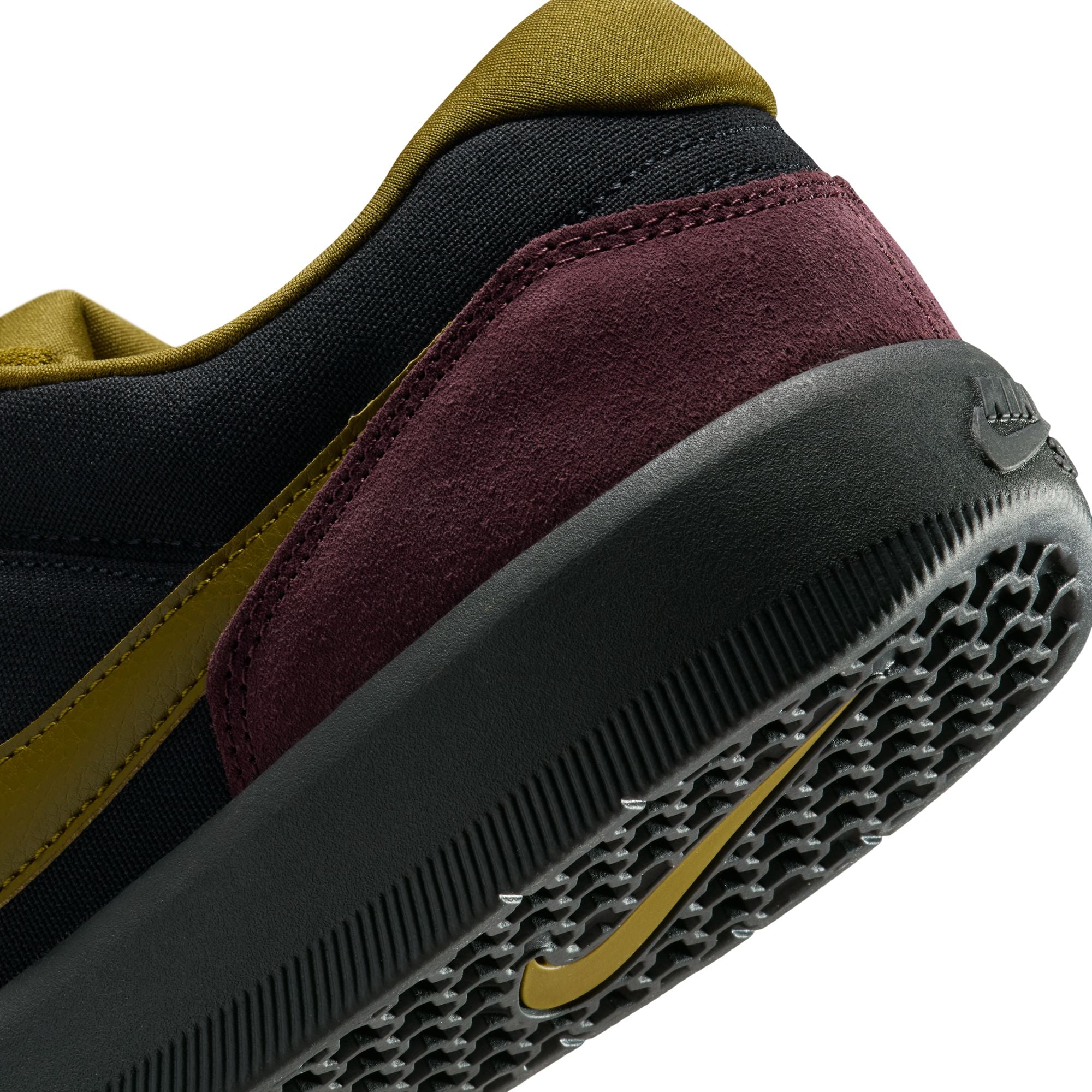 Nike SB Force 58 Shoes - Black/Olive Flak-Burgundy Crush
