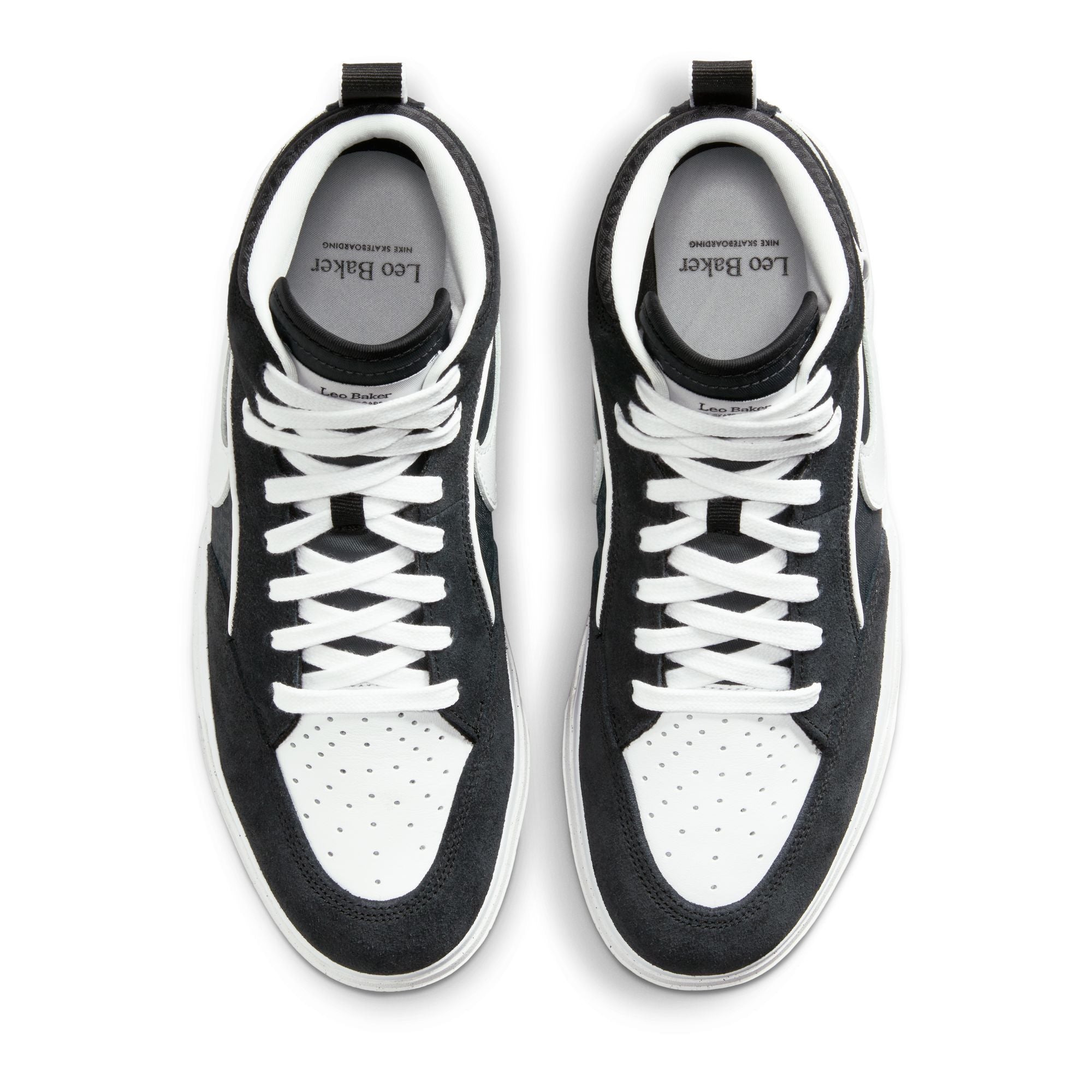 Nike SB Leo Baker React Shoes - Black/White-Gum-Light Brown