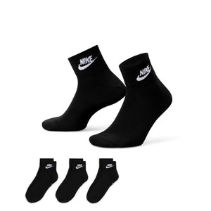 Nike Everyday Essential Ankle 3 Pack Socks - Black/White