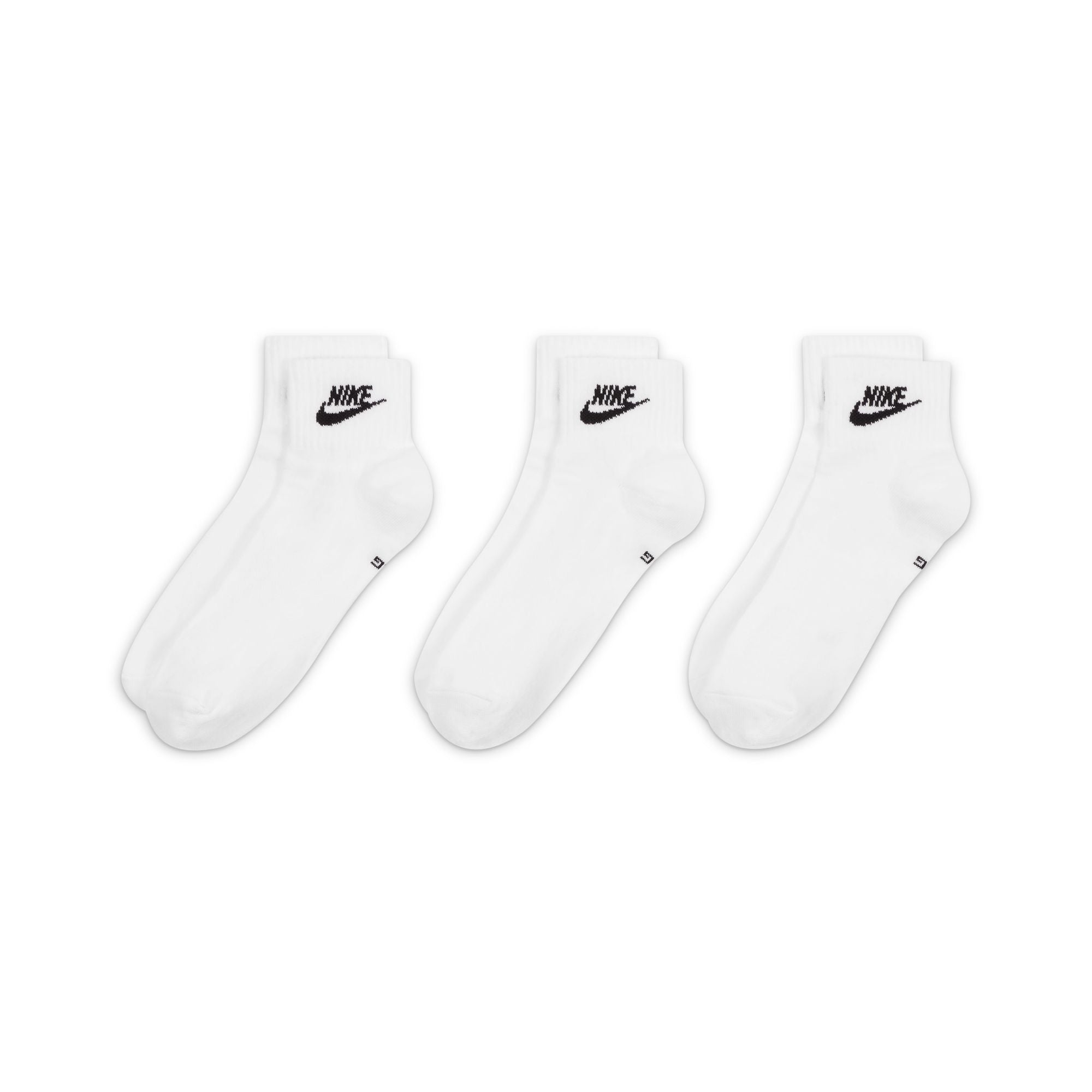 Nike Everyday Essential Ankle 3 Pack Socks -White/Black