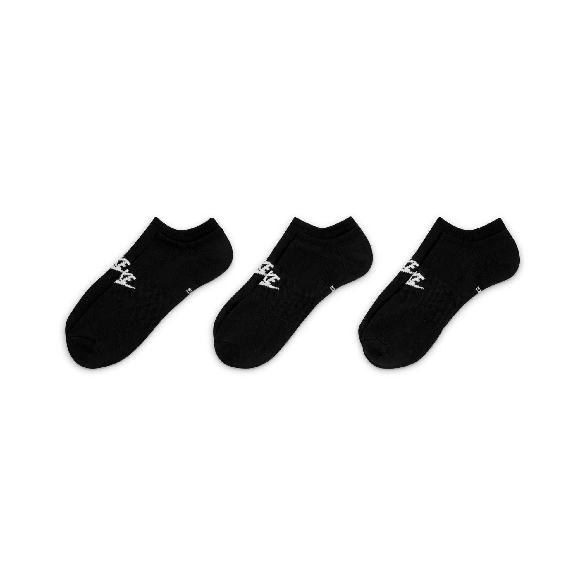 Nike Everyday Essential No Show 3 Pack Socks - Black/White