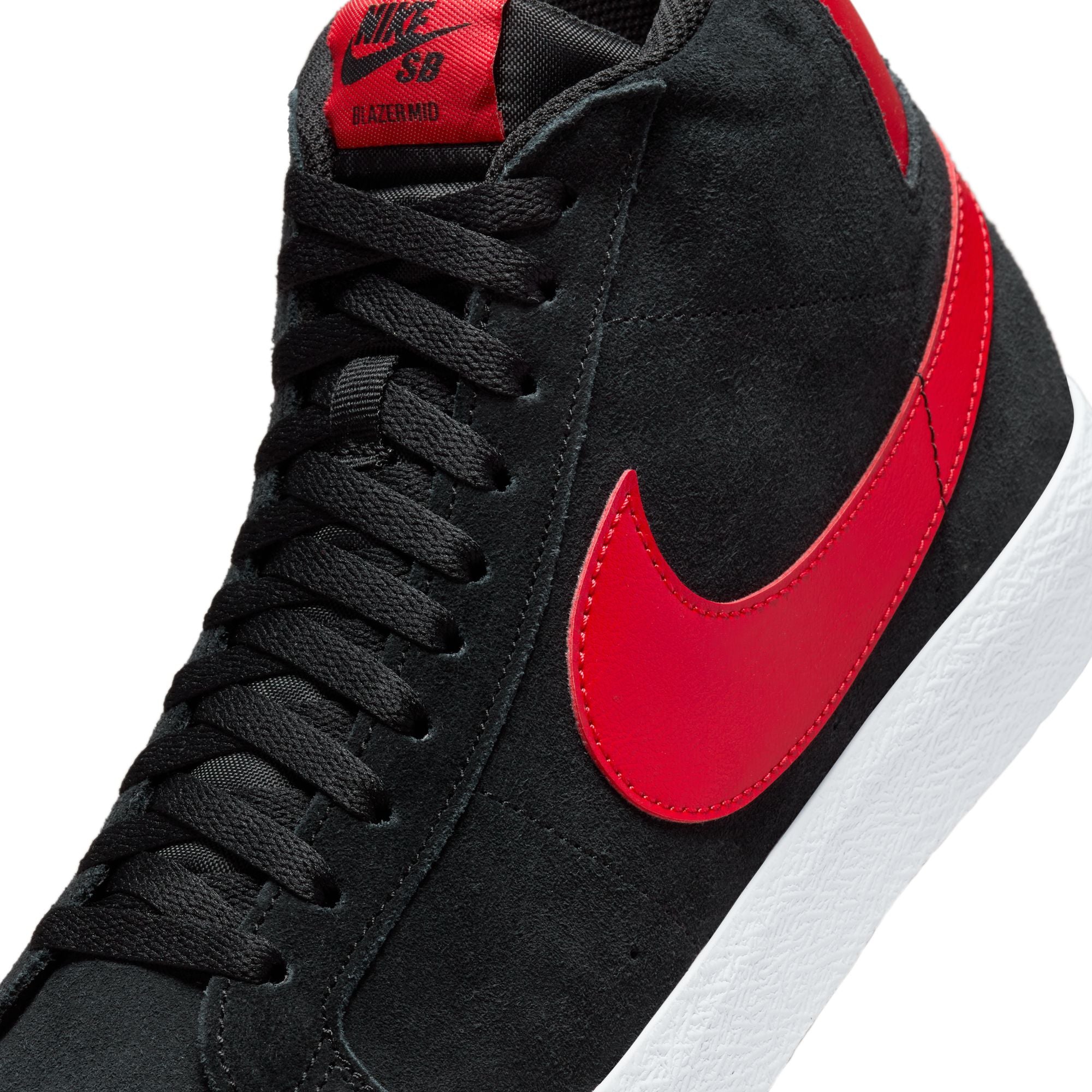 Nike SB Blazer Mid Shoes - Black/University Red-Black-White