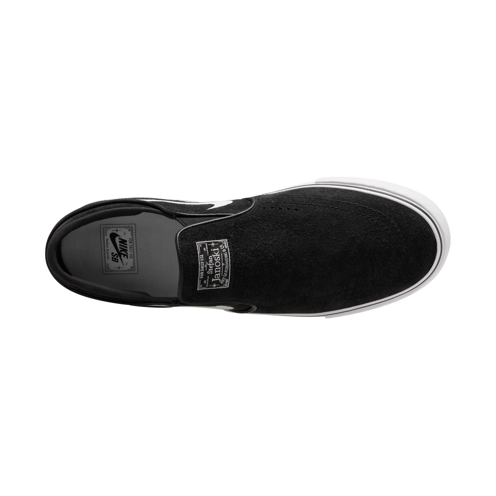 Nike SB Janoski OG+ Slip On Shoes - Black/White-Black