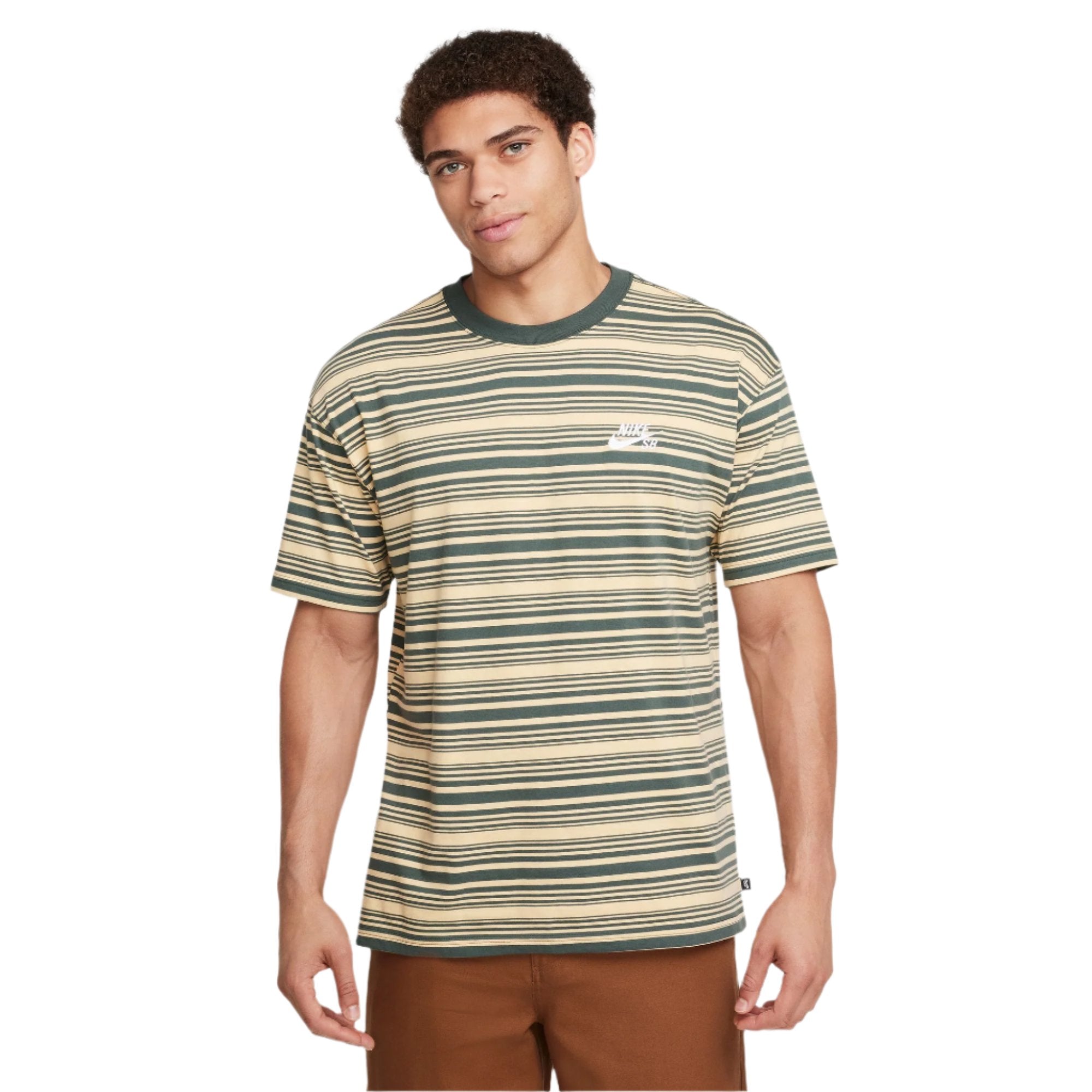 Nike SB Striped T-shirt - Vintage Green